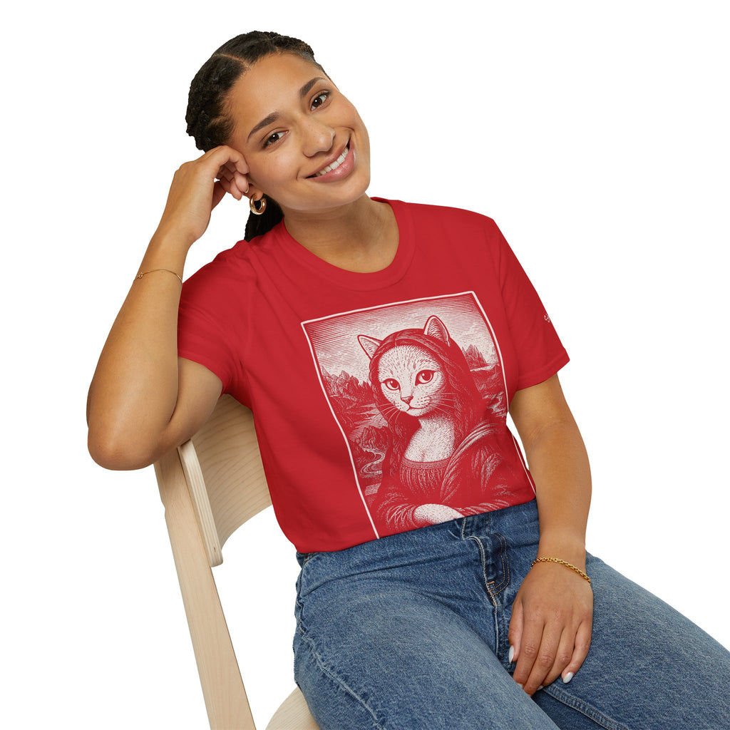 The Meowna Lisa Katzen Kunst T Shirt – Cat Art collection | UrbanPrintz