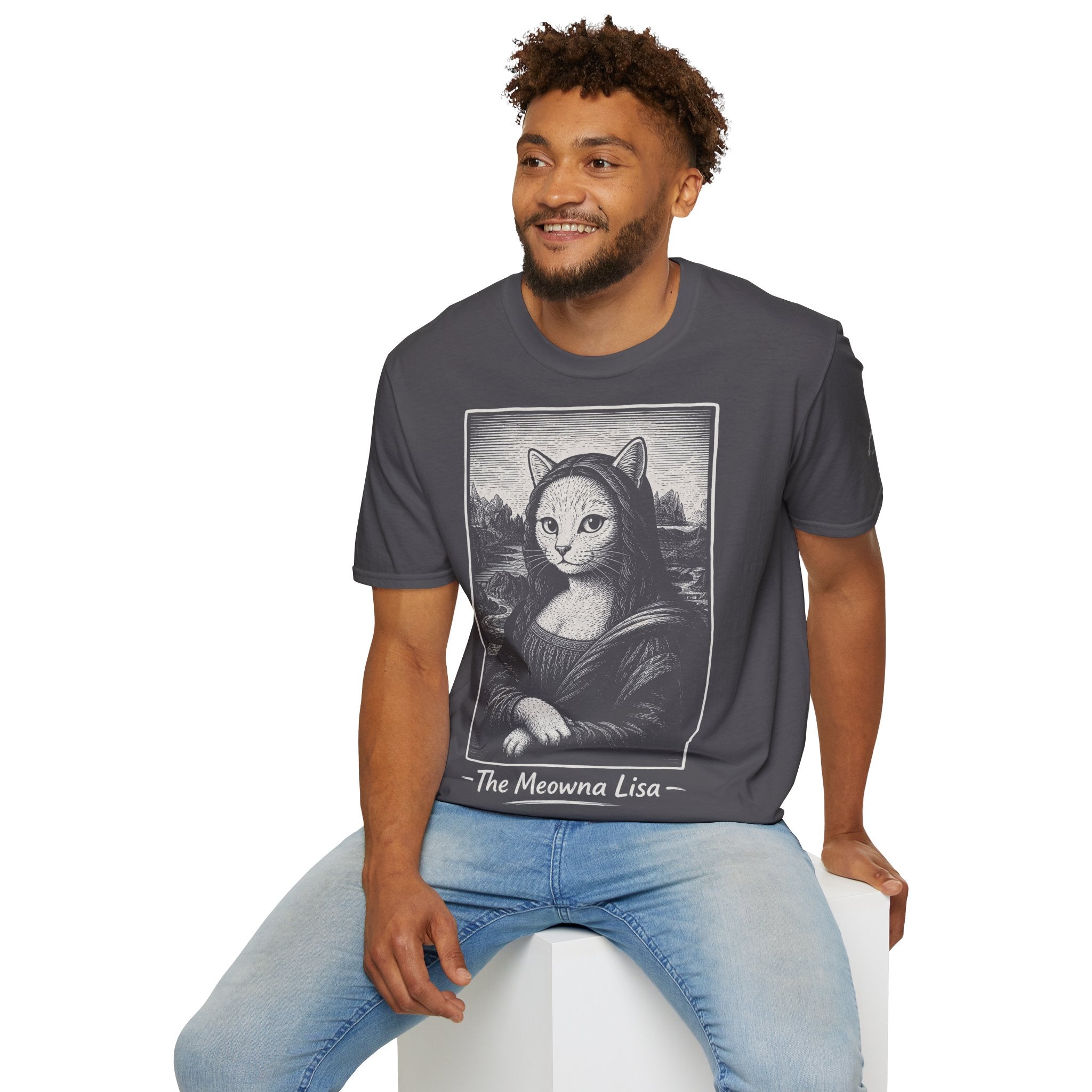 The Meowna Lisa Katzen Kunst T Shirt – Cat Art collection | UrbanPrintz
