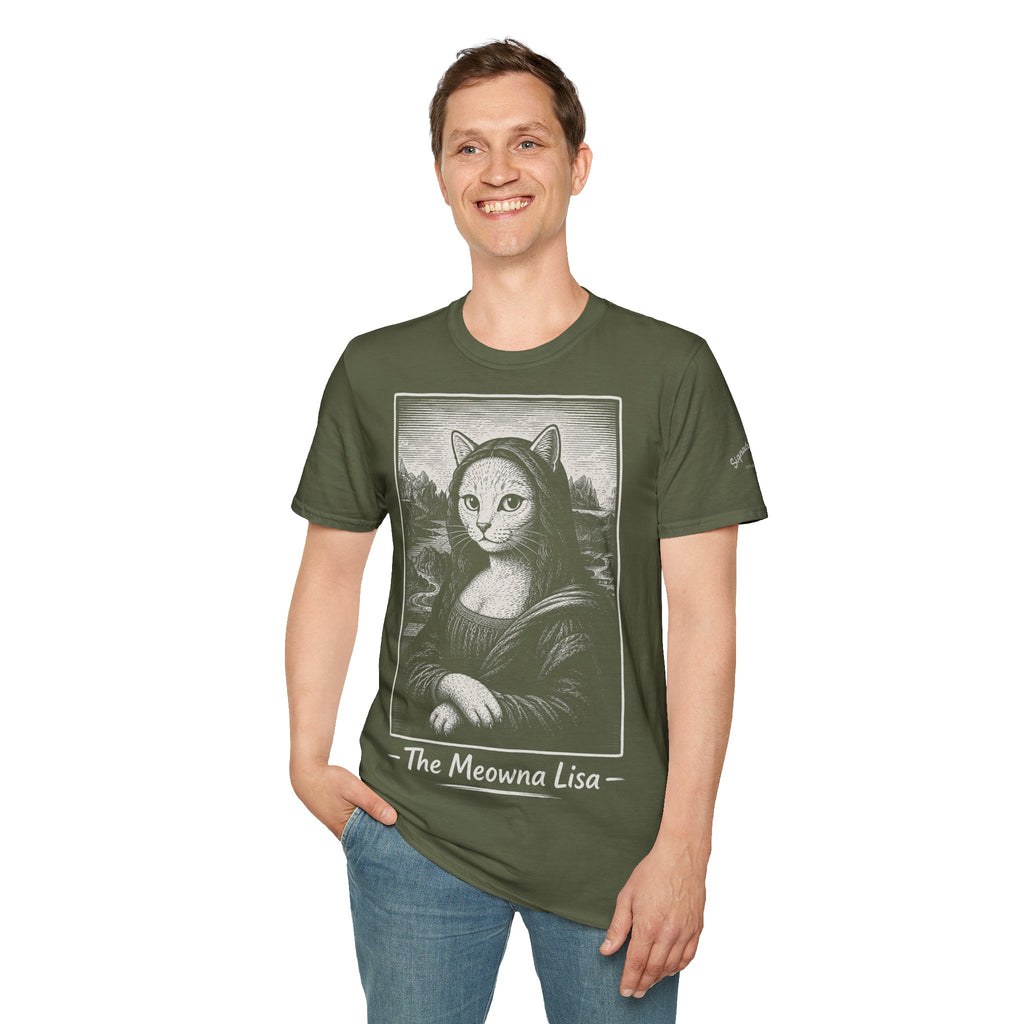 The Meowna Lisa Katzen Kunst T Shirt – Cat Art collection | UrbanPrintz