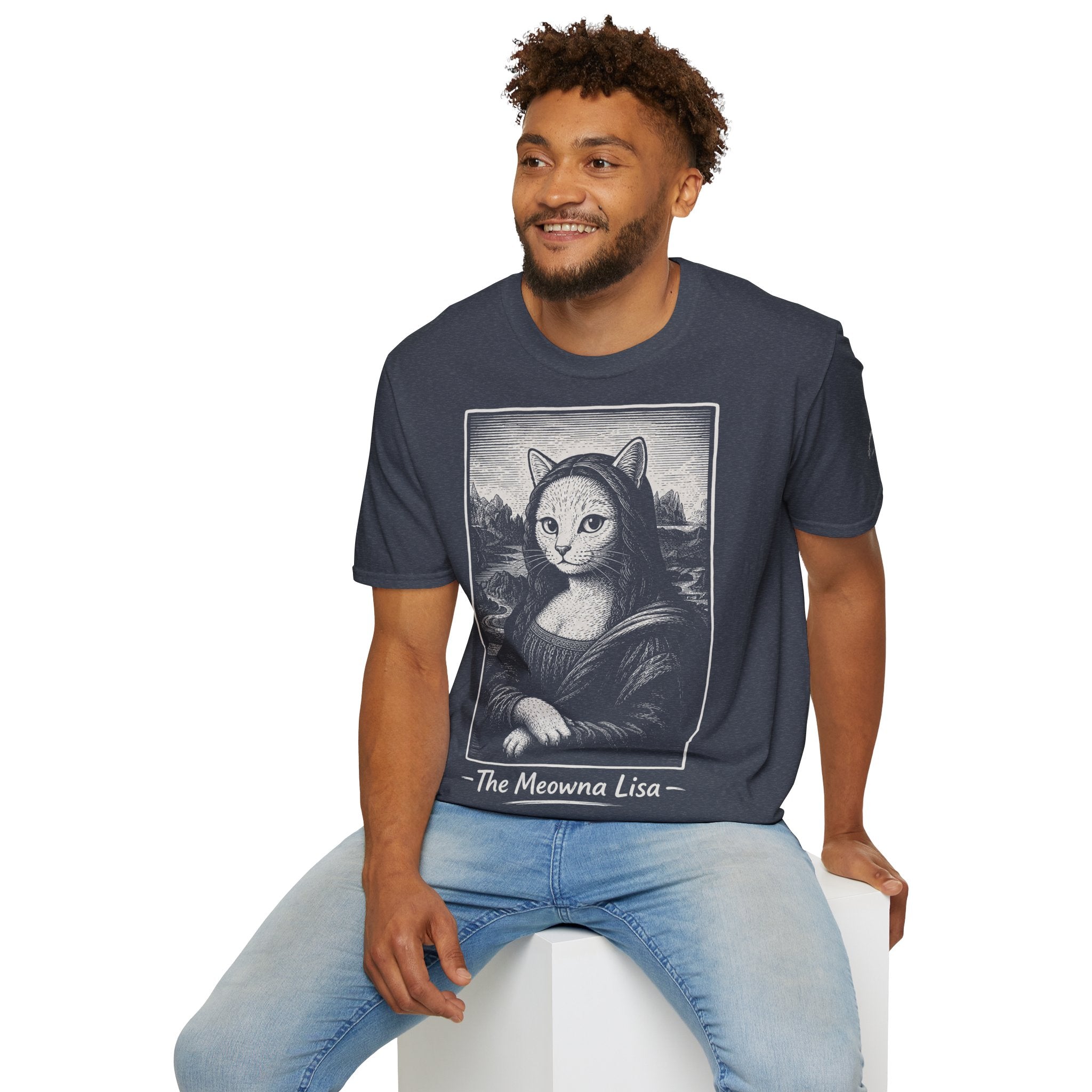 The Meowna Lisa Katzen Kunst T Shirt – Cat Art collection | UrbanPrintz