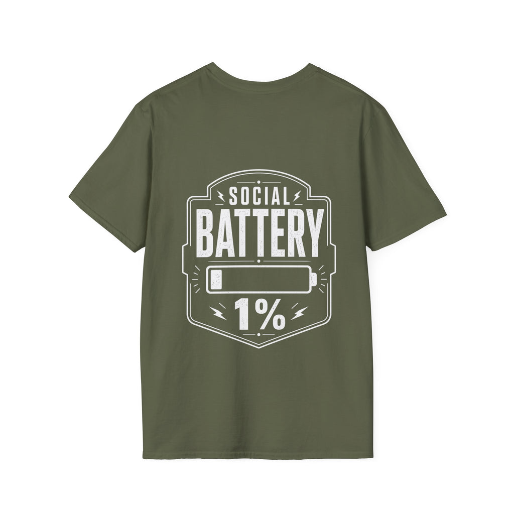 Social Battery 1 Percent Introvert T Shirt – Fun collection | UrbanPrintz