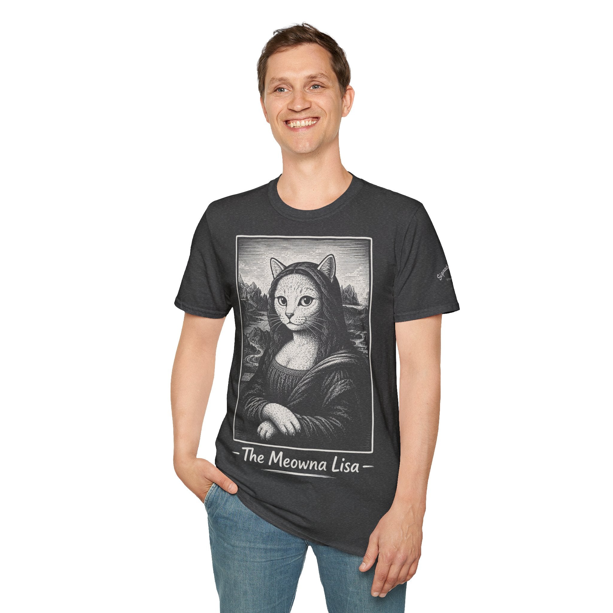The Meowna Lisa Katzen Kunst T Shirt – Cat Art collection | UrbanPrintz