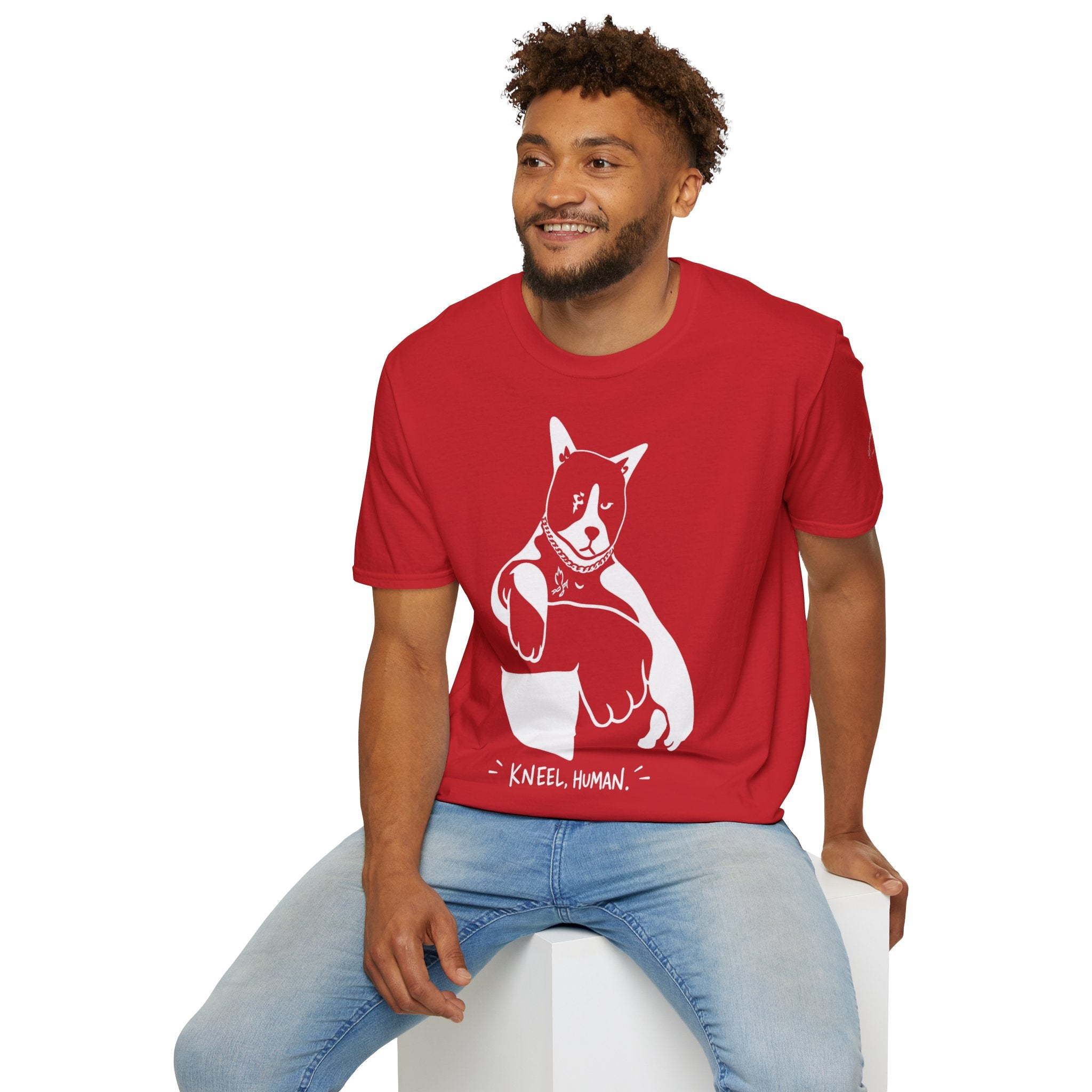 Kneel Human Lustiges Katzen T Shirt – Cat Art collection | UrbanPrintz