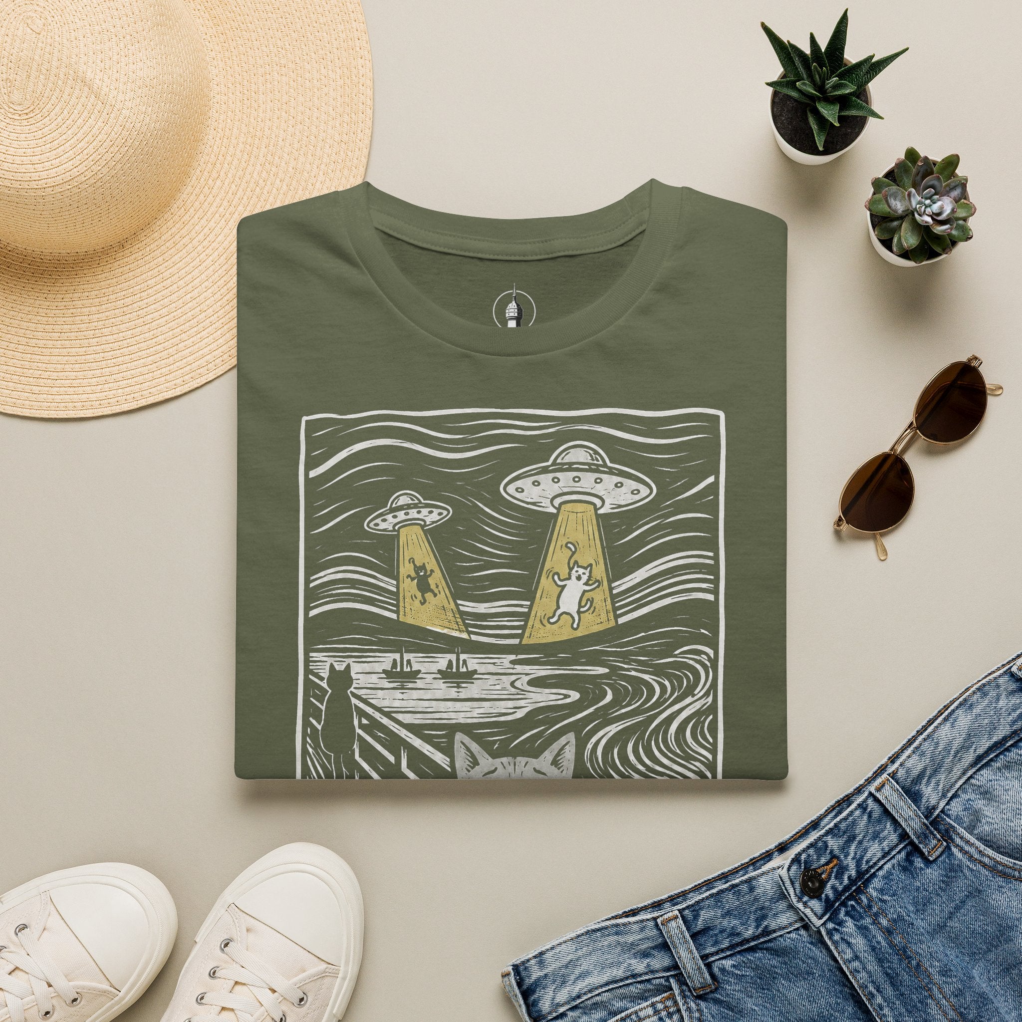 The Meow Katzen Kunstparodie T Shirt – Cat Art collection | UrbanPrintz