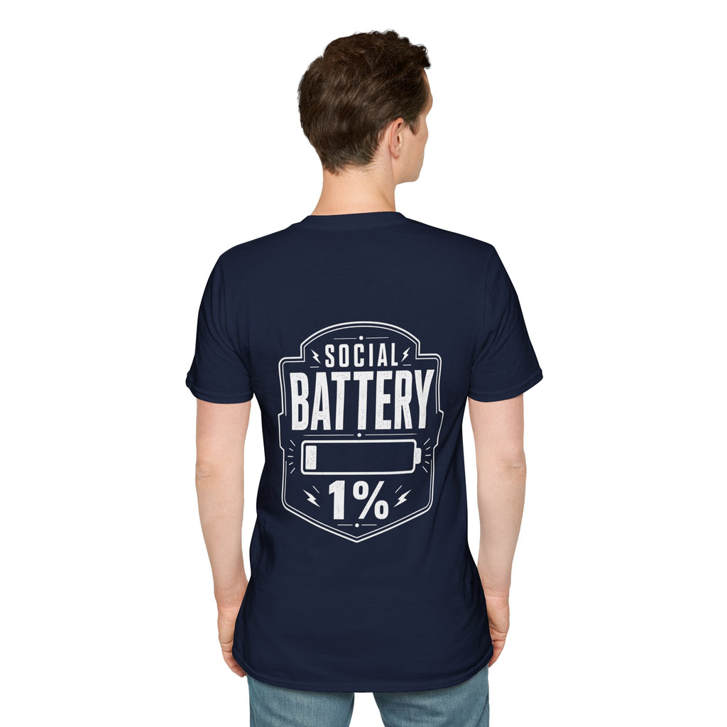 Social Battery 1 Percent Introvert T Shirt – Fun collection | UrbanPrintz