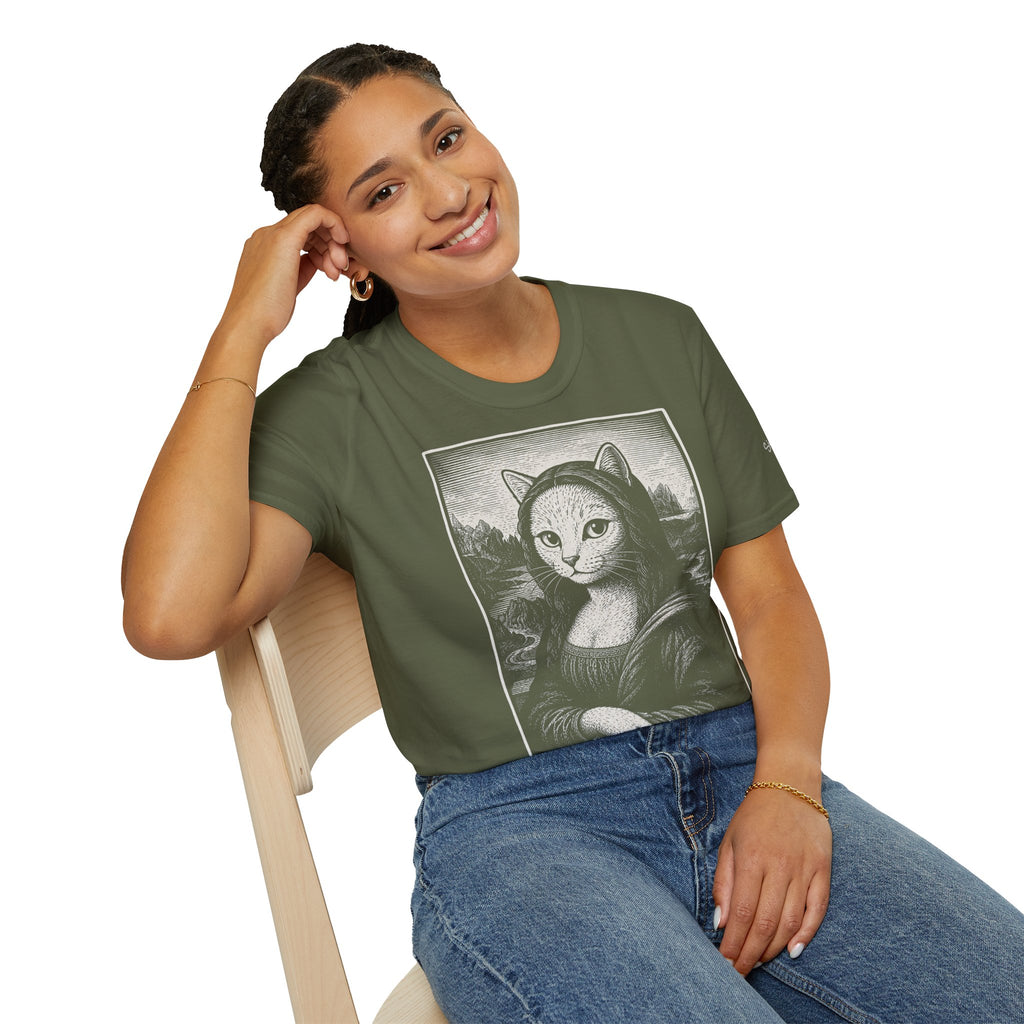 The Meowna Lisa Katzen Kunst T Shirt – Cat Art collection | UrbanPrintz