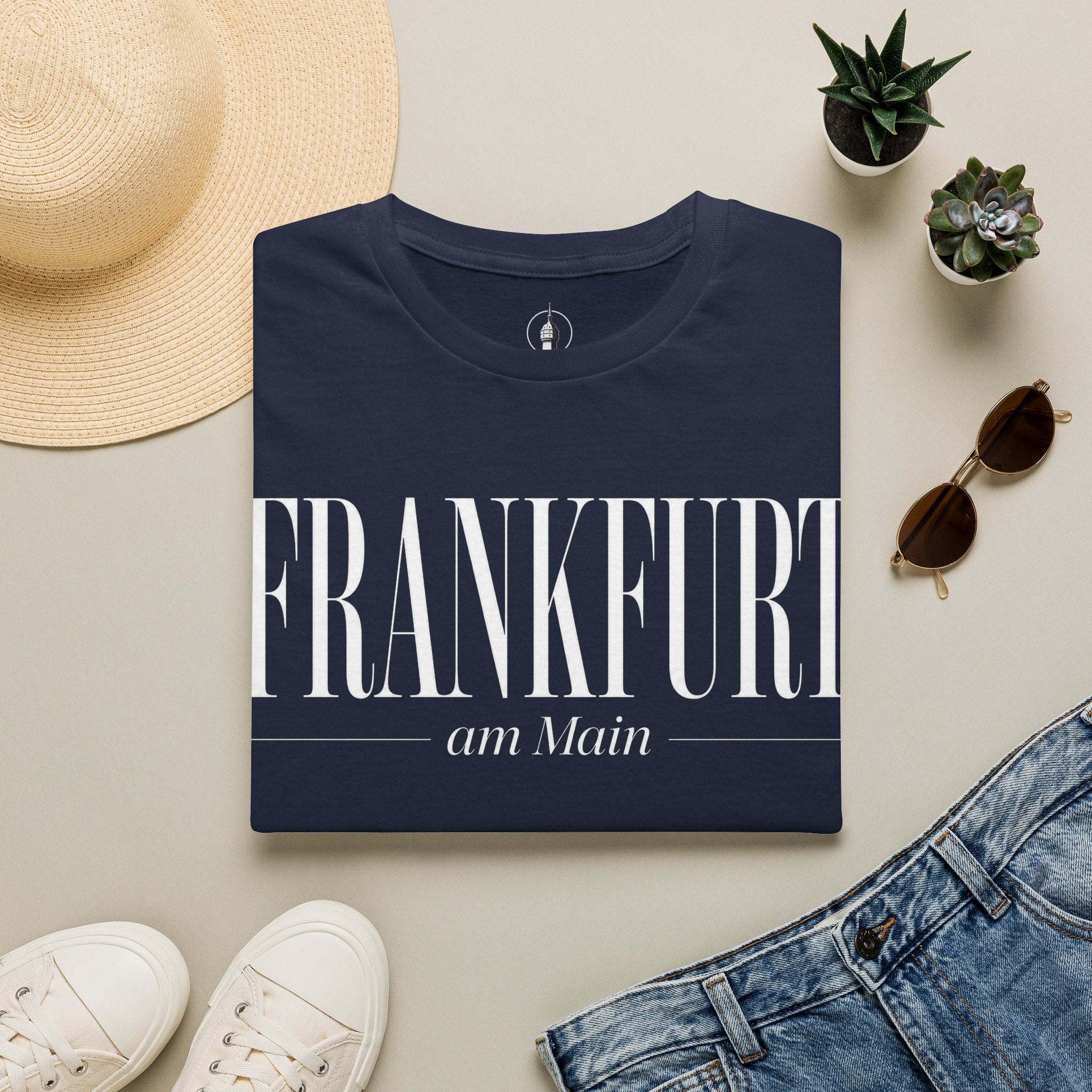 Frankfurt am Main (gross) Elegantes Typografie T Shirt | UrbanPrintz