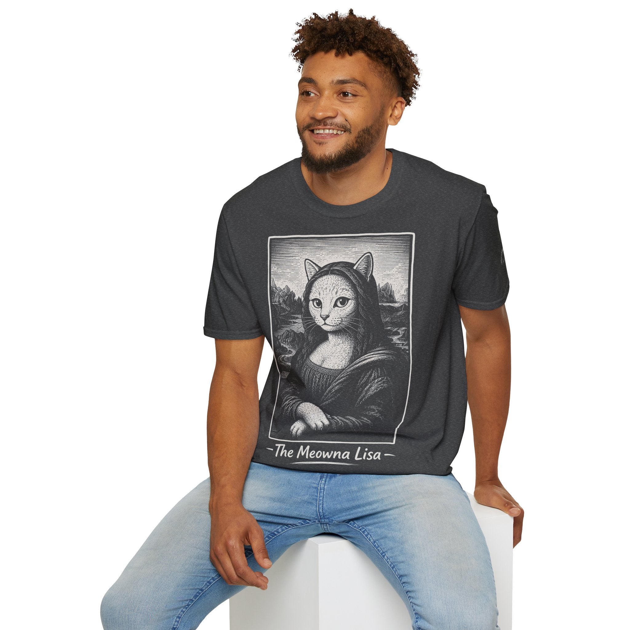 The Meowna Lisa Katzen Kunst T Shirt – Cat Art collection | UrbanPrintz