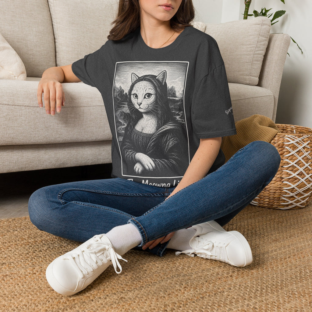 The Meowna Lisa Katzen Kunst T Shirt – Cat Art collection | UrbanPrintz