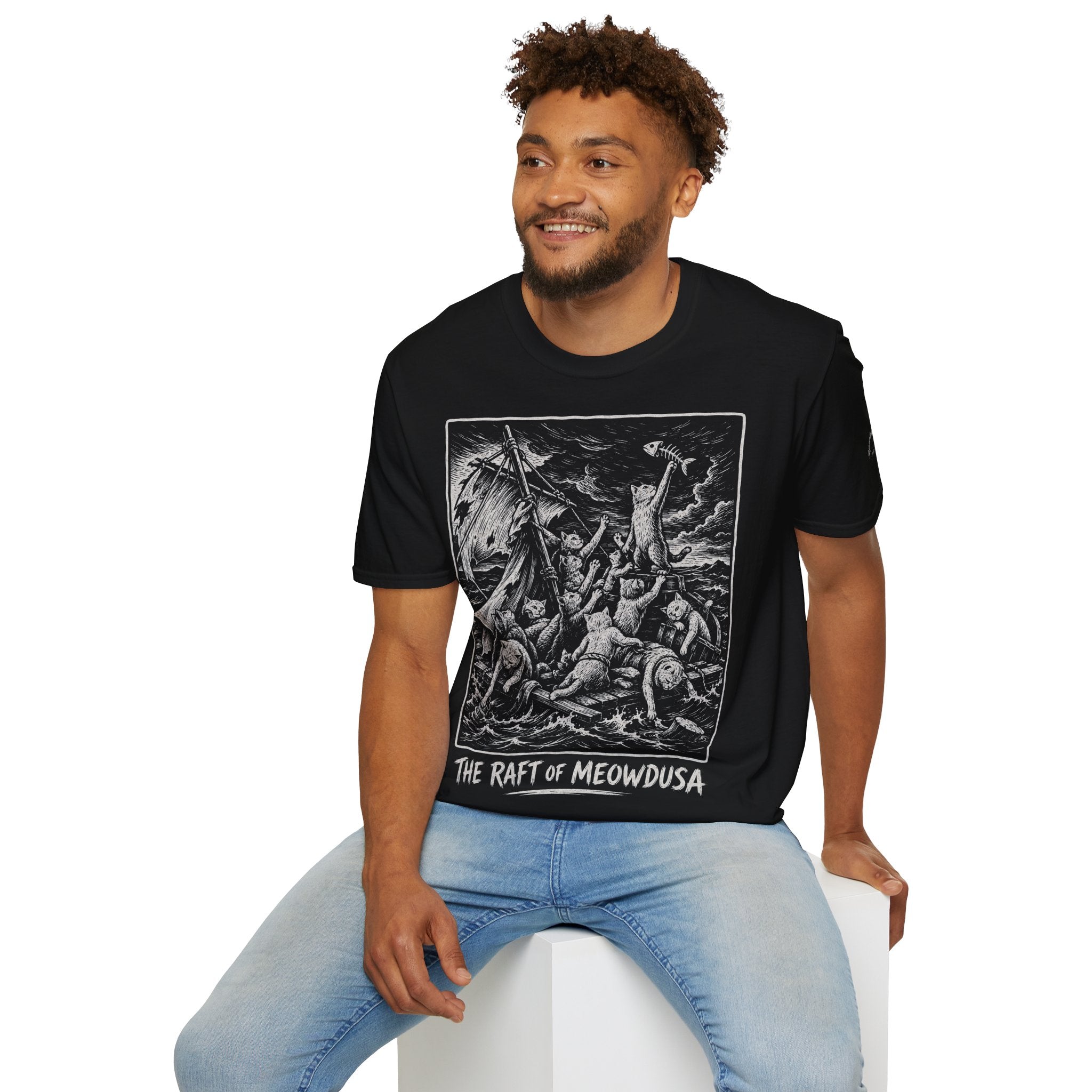 The Raft of Meowdusa Katzen Kunstparodie T Shirt – Cat Art collection | UrbanPrintz