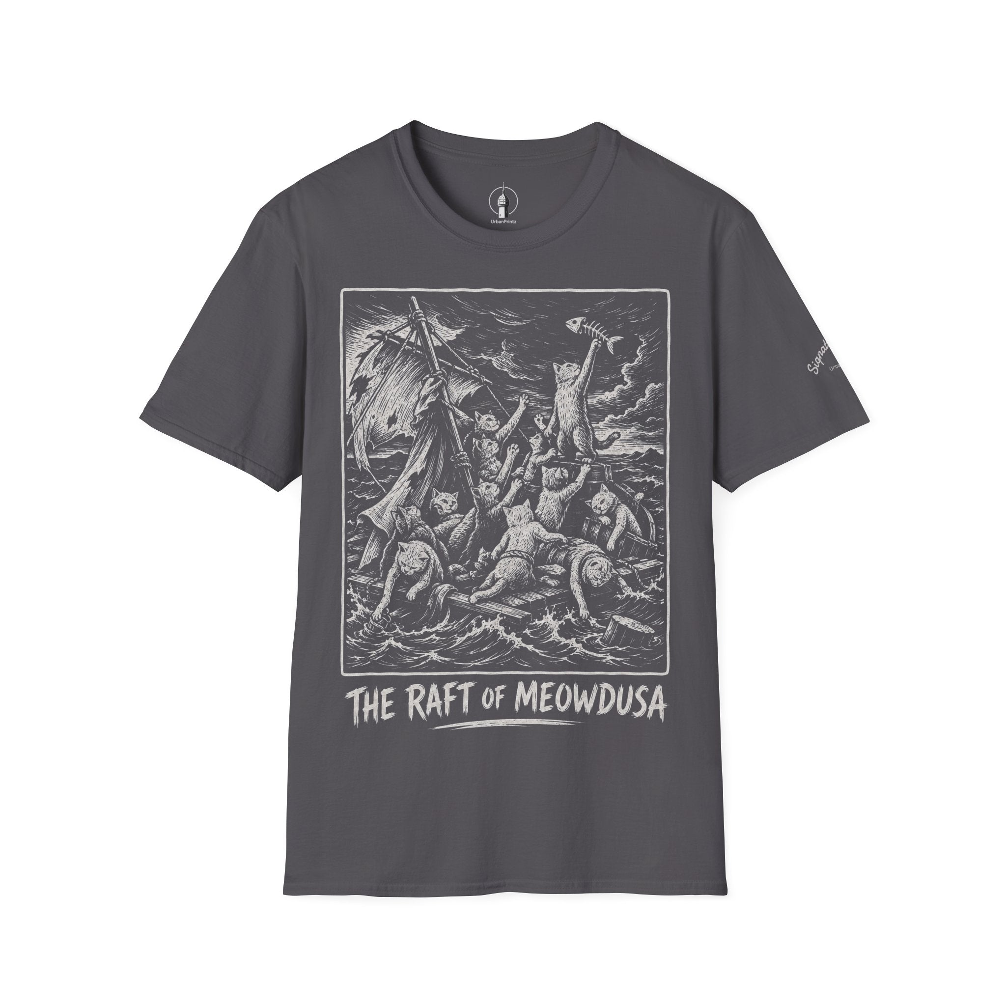 The Raft of Meowdusa Katzen Kunstparodie T Shirt – Cat Art collection | UrbanPrintz