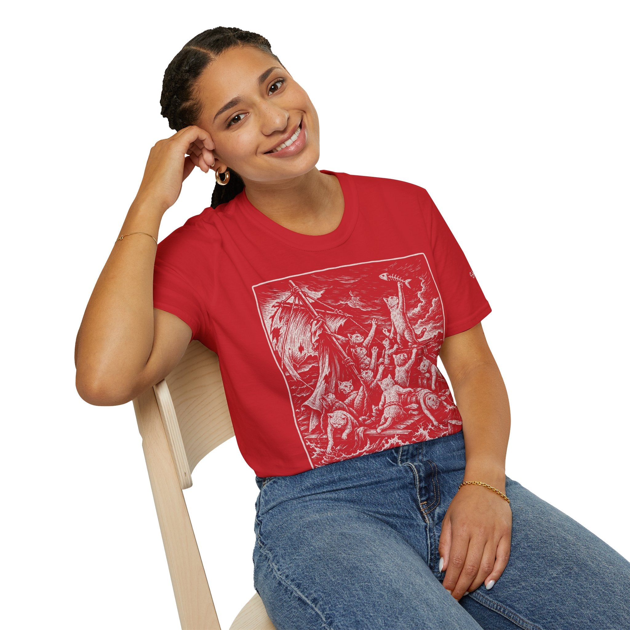 The Raft of Meowdusa Katzen Kunstparodie T Shirt – Cat Art collection | UrbanPrintz