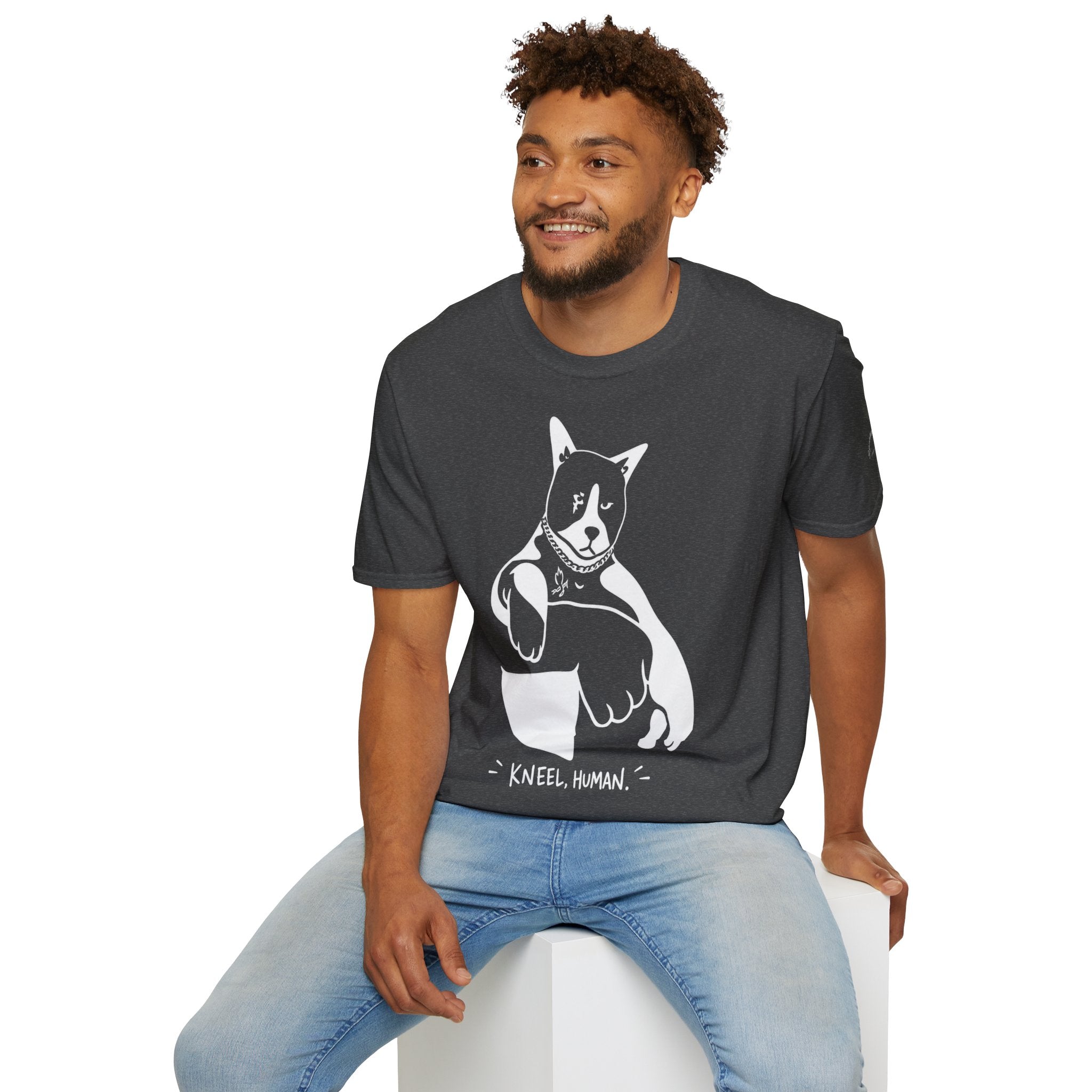 Kneel Human Lustiges Katzen T Shirt – Cat Art collection | UrbanPrintz