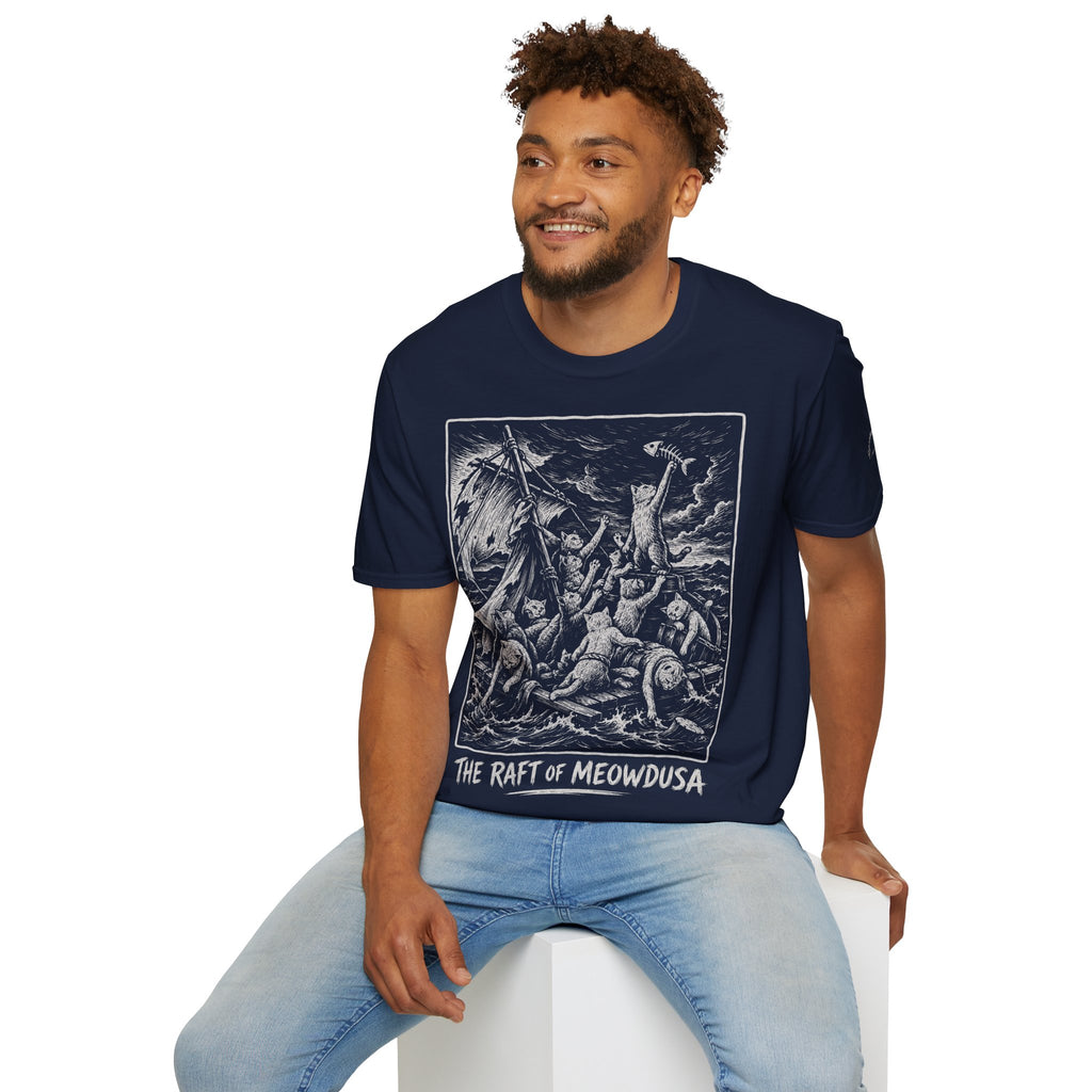 The Raft of Meowdusa Katzen Kunstparodie T Shirt – Cat Art collection | UrbanPrintz