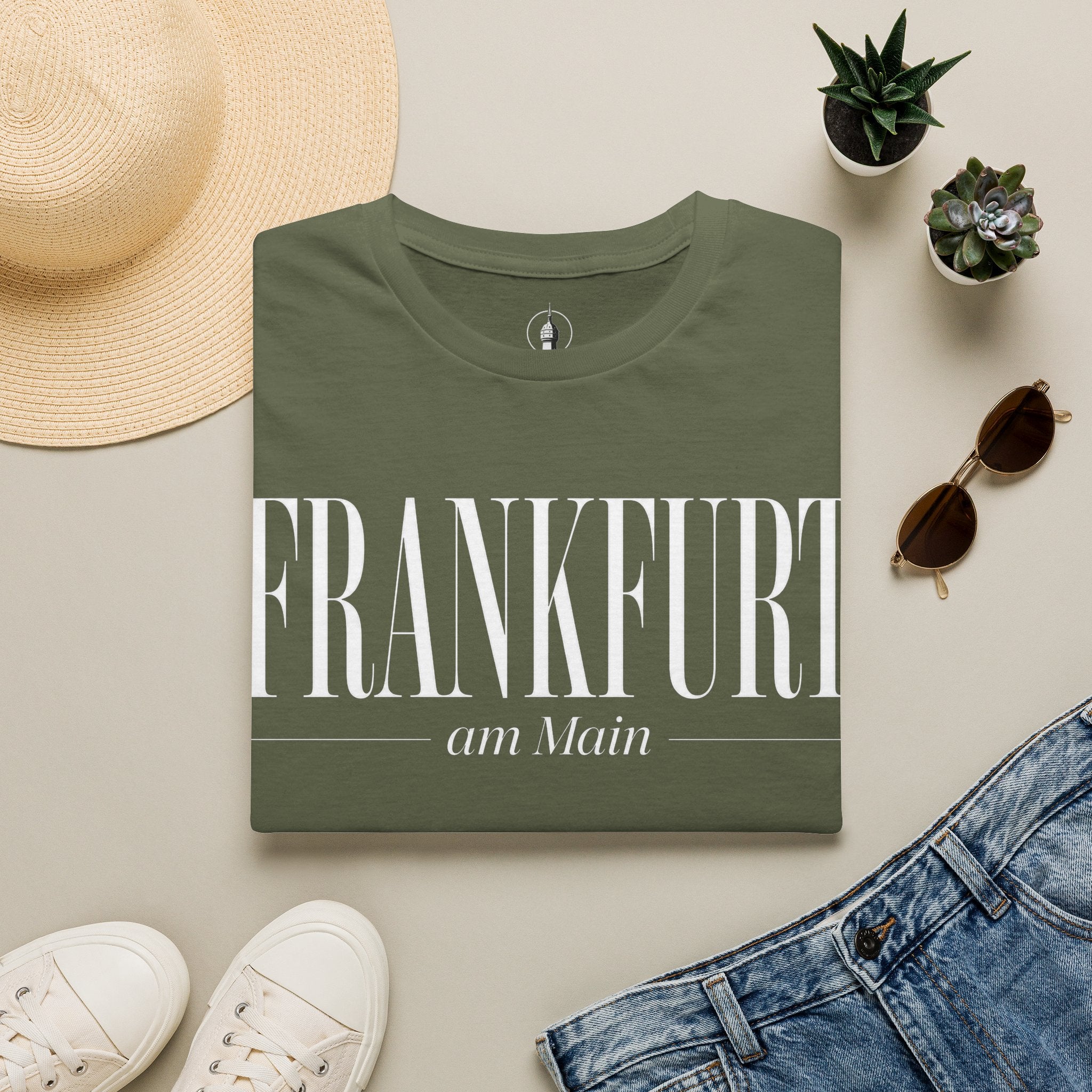 Frankfurt am Main (gross) Elegantes Typografie T Shirt | UrbanPrintz