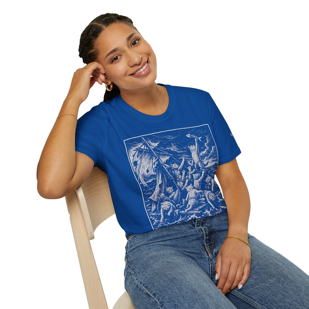 The Raft of Meowdusa Katzen Kunstparodie T Shirt – Cat Art collection | UrbanPrintz