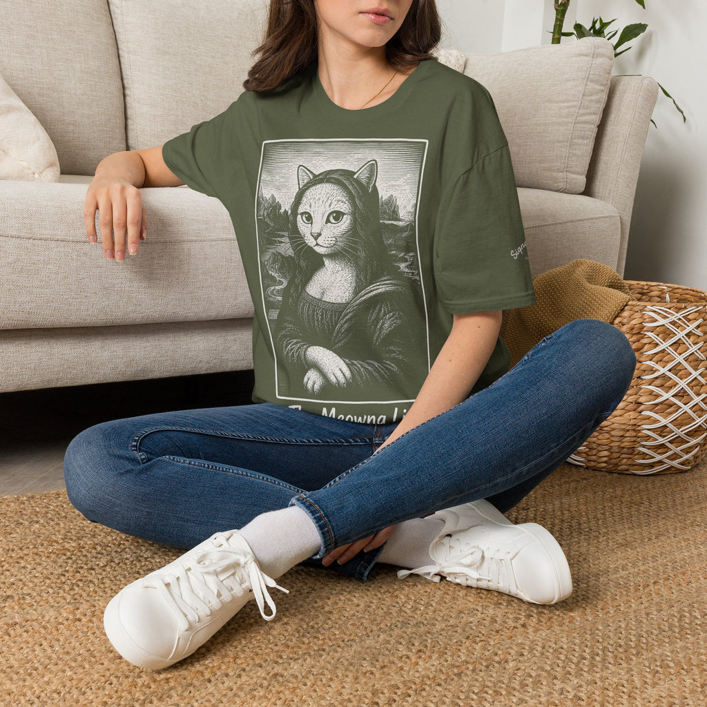 The Meowna Lisa Katzen Kunst T Shirt – Cat Art collection | UrbanPrintz