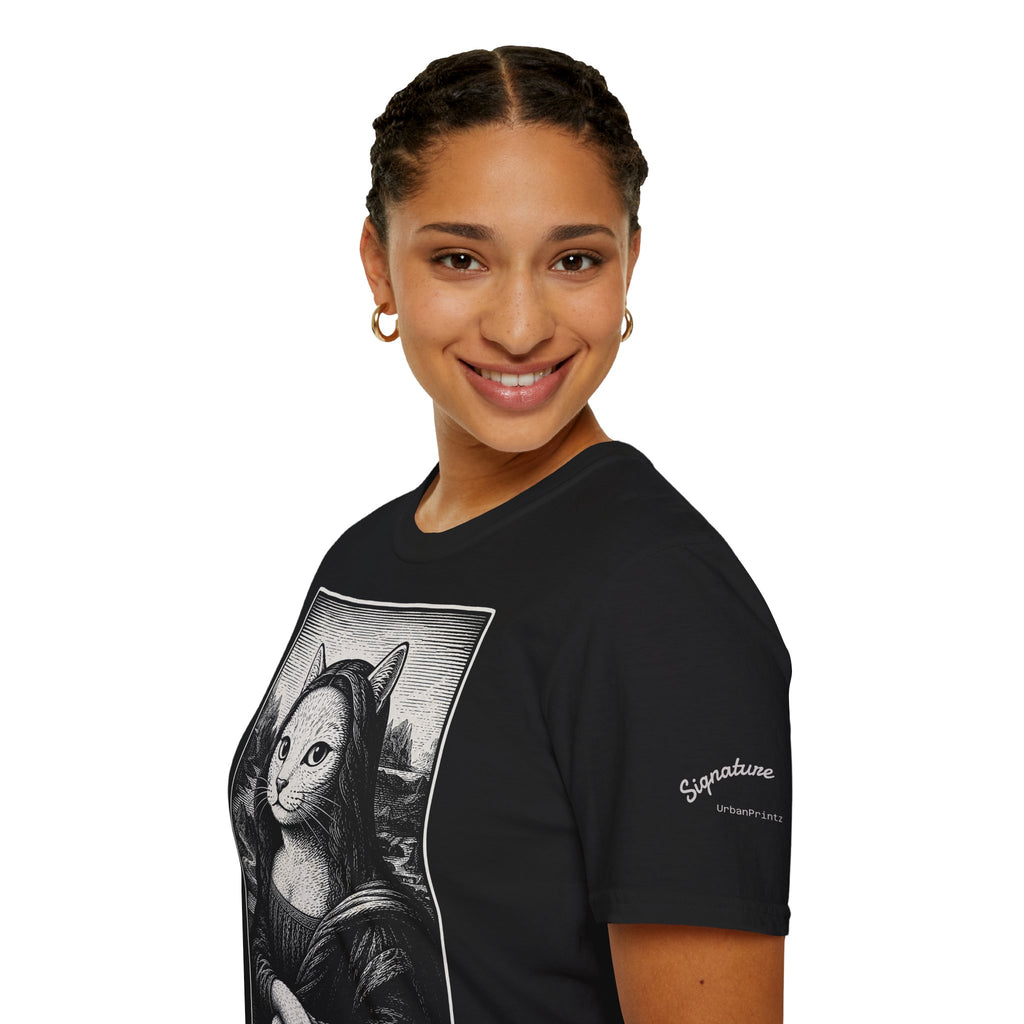 The Meowna Lisa Katzen Kunst T Shirt – Cat Art collection | UrbanPrintz