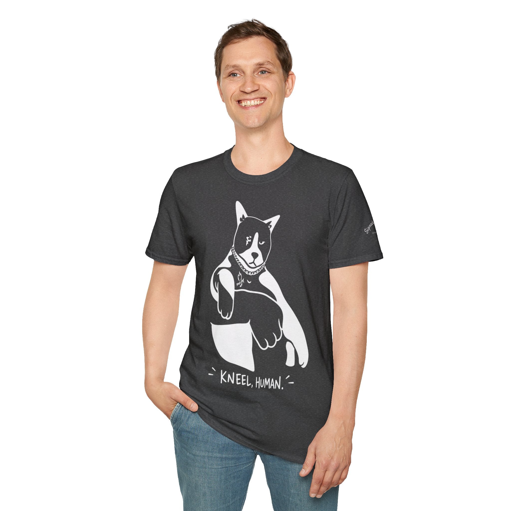 Kneel Human Lustiges Katzen T Shirt – Cat Art collection | UrbanPrintz