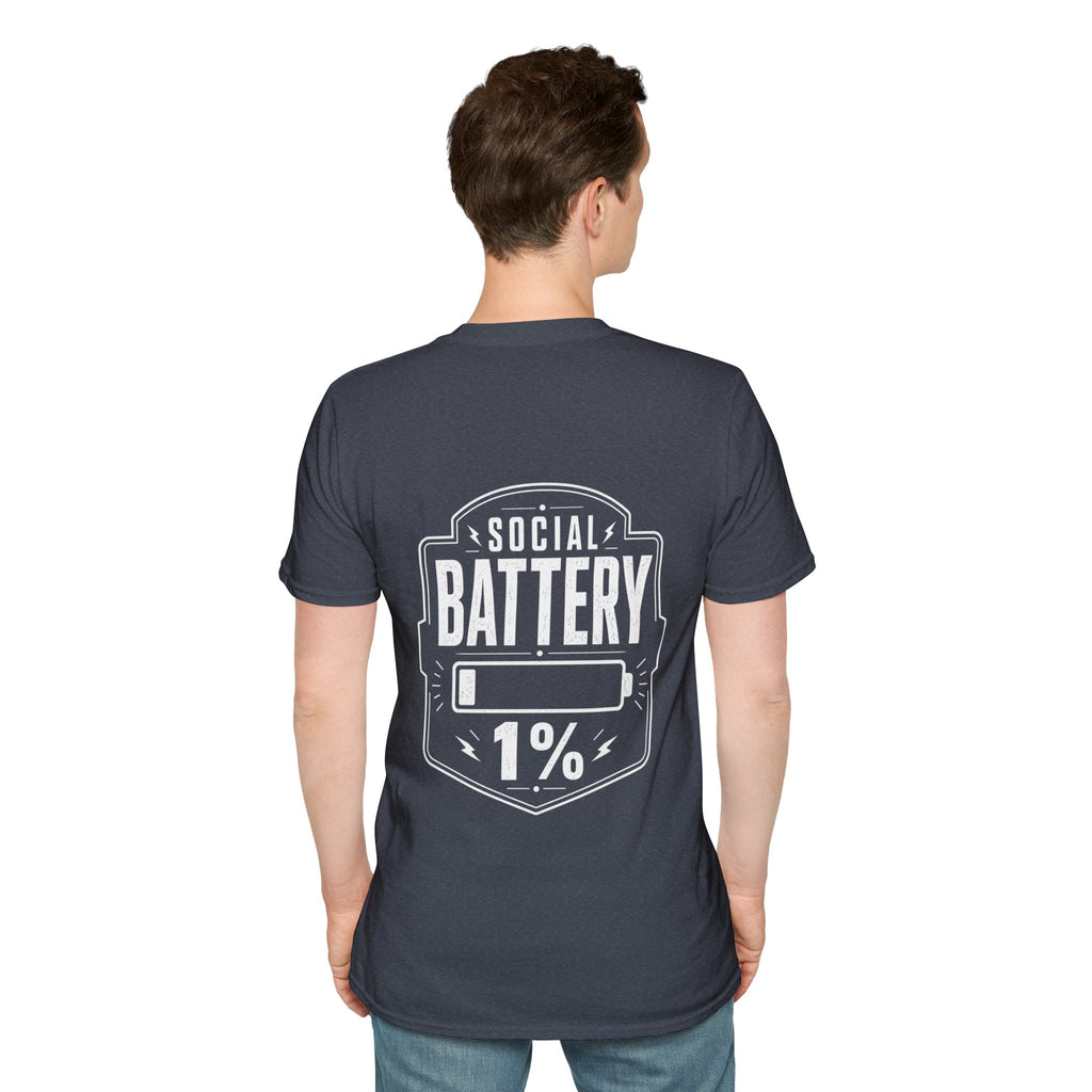Social Battery 1 Percent Introvert T Shirt – Fun collection | UrbanPrintz