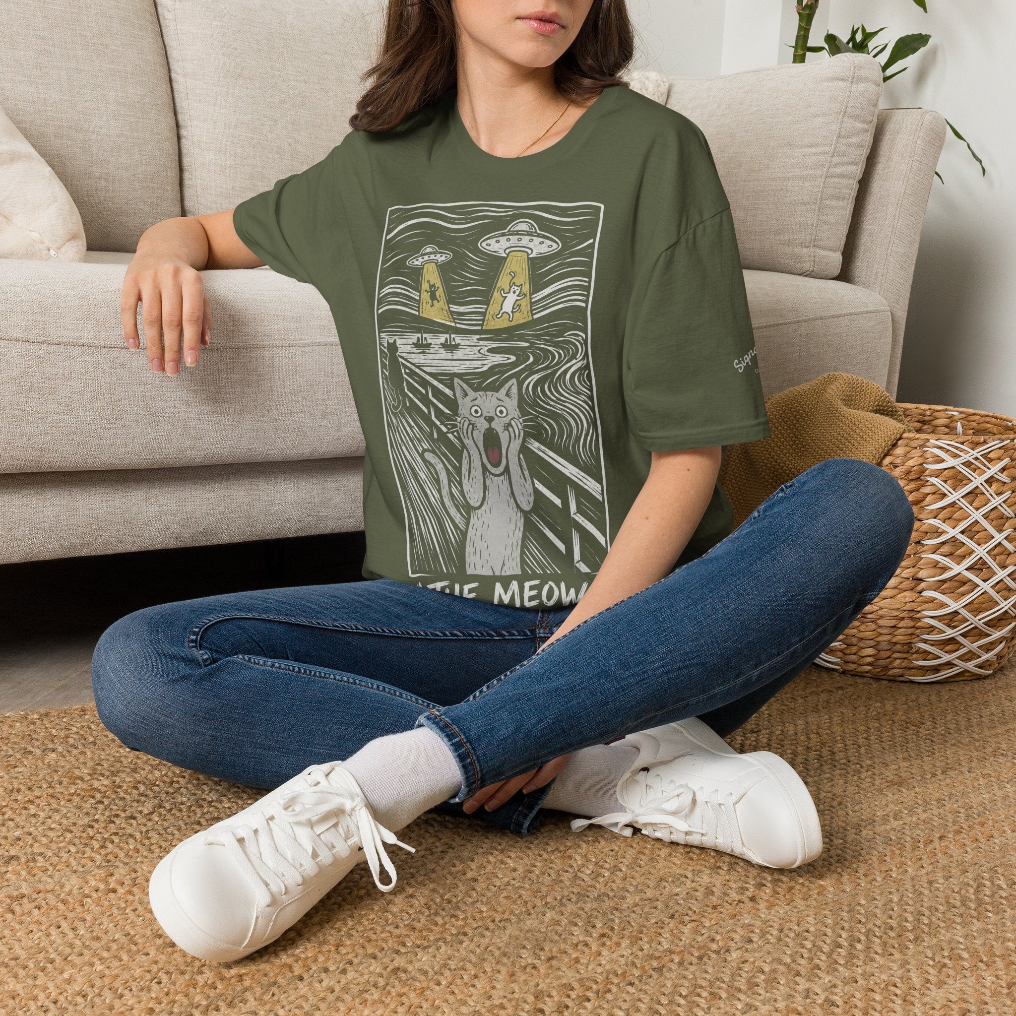 The Meow Katzen Kunstparodie T Shirt – Cat Art collection | UrbanPrintz