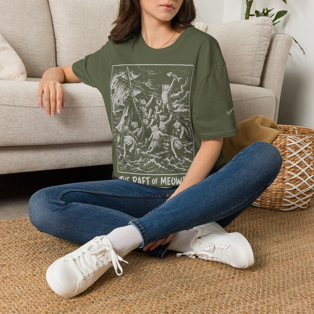 The Raft of Meowdusa Katzen Kunstparodie T Shirt – Cat Art collection | UrbanPrintz