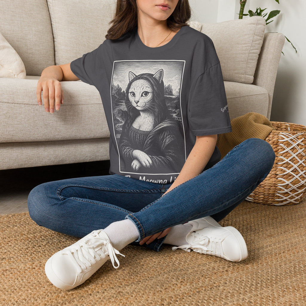 The Meowna Lisa Katzen Kunst T Shirt – Cat Art collection | UrbanPrintz
