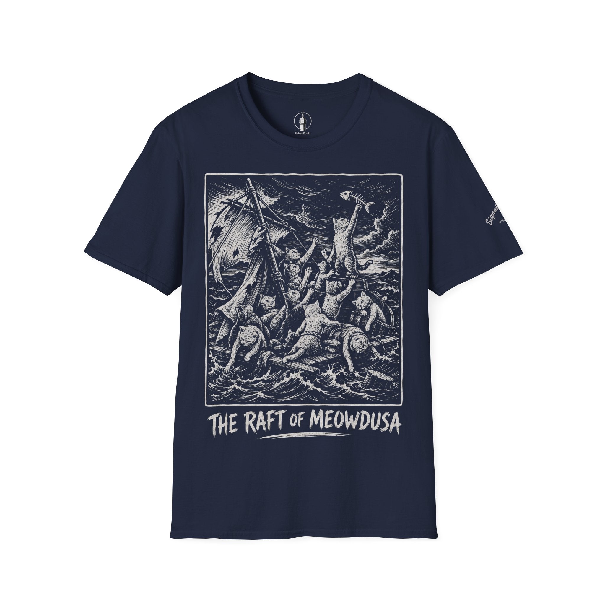 The Raft of Meowdusa Katzen Kunstparodie T Shirt – Cat Art collection | UrbanPrintz