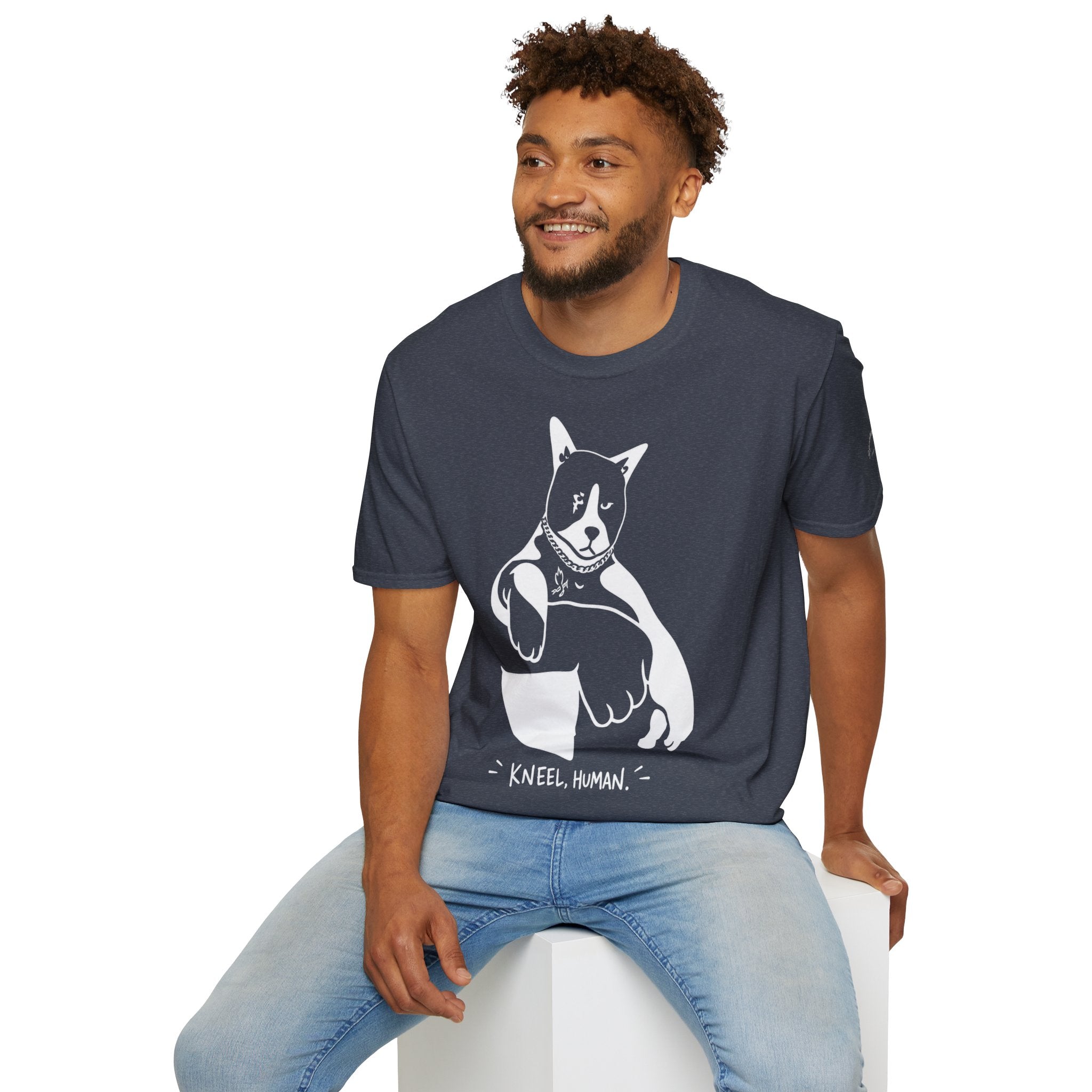Kneel Human Lustiges Katzen T Shirt – Cat Art collection | UrbanPrintz