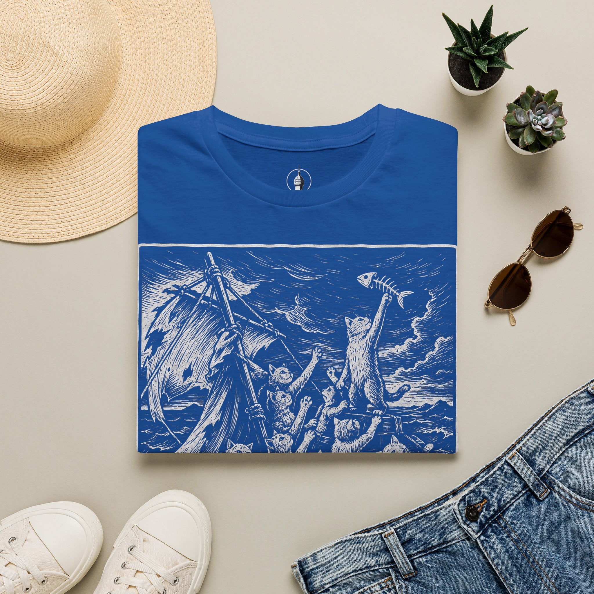 The Raft of Meowdusa Katzen Kunstparodie T Shirt – Cat Art collection | UrbanPrintz