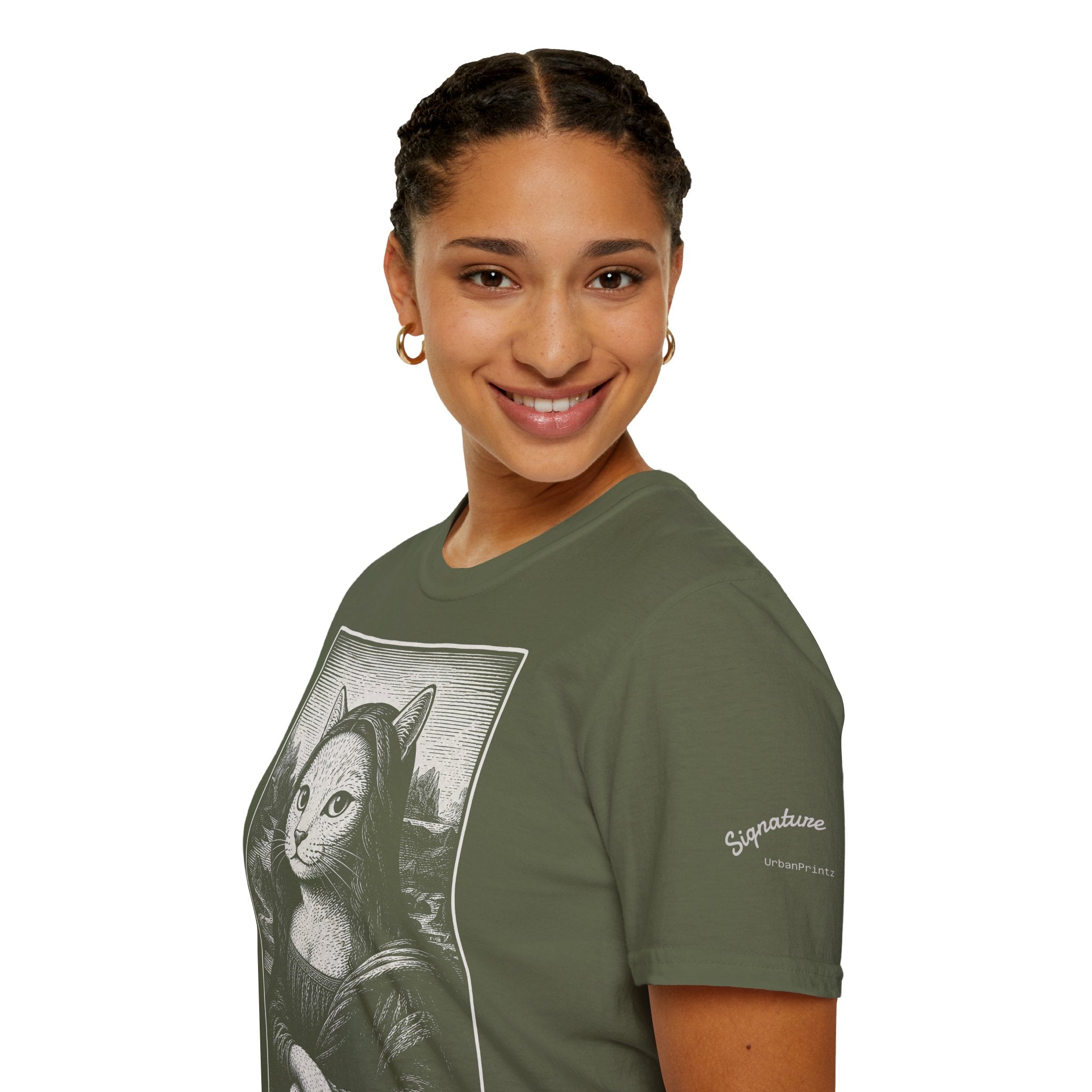 The Meowna Lisa Katzen Kunst T Shirt – Cat Art collection | UrbanPrintz