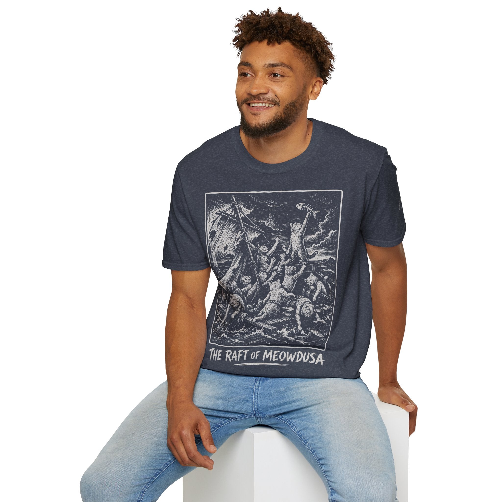 The Raft of Meowdusa Katzen Kunstparodie T Shirt – Cat Art collection | UrbanPrintz