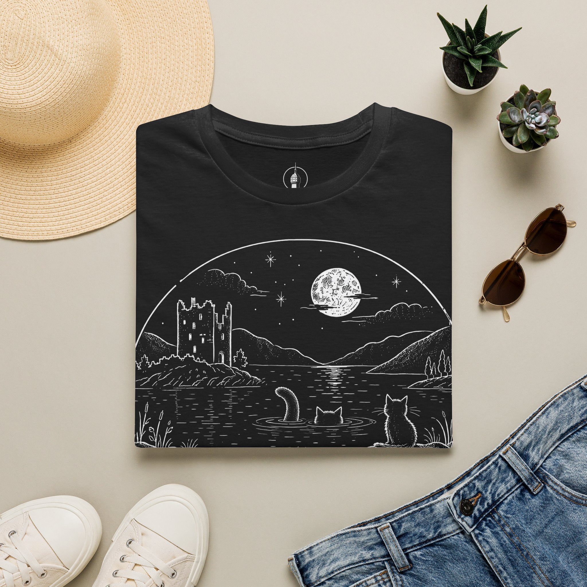 Loch Ness Meowster Katzen T Shirt – Cat Art collection | UrbanPrintz