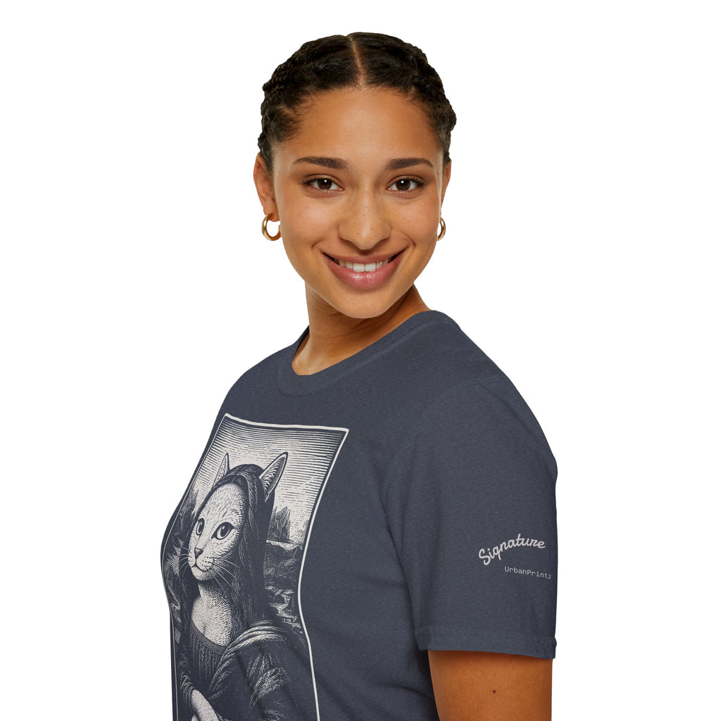 The Meowna Lisa Katzen Kunst T Shirt – Cat Art collection | UrbanPrintz