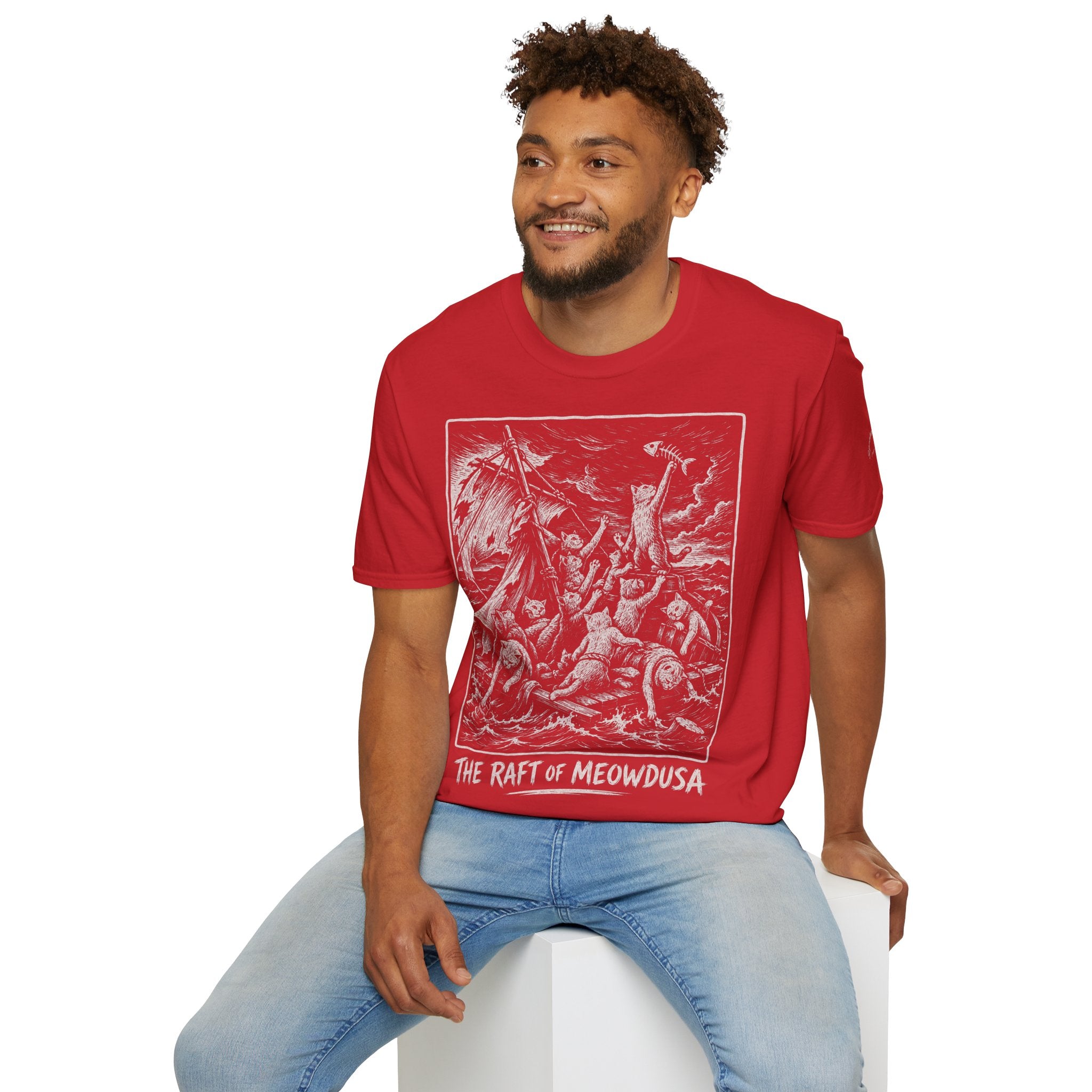 The Raft of Meowdusa Katzen Kunstparodie T Shirt – Cat Art collection | UrbanPrintz