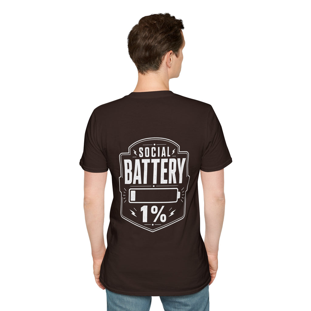 Social Battery 1 Percent Introvert T Shirt – Fun collection | UrbanPrintz