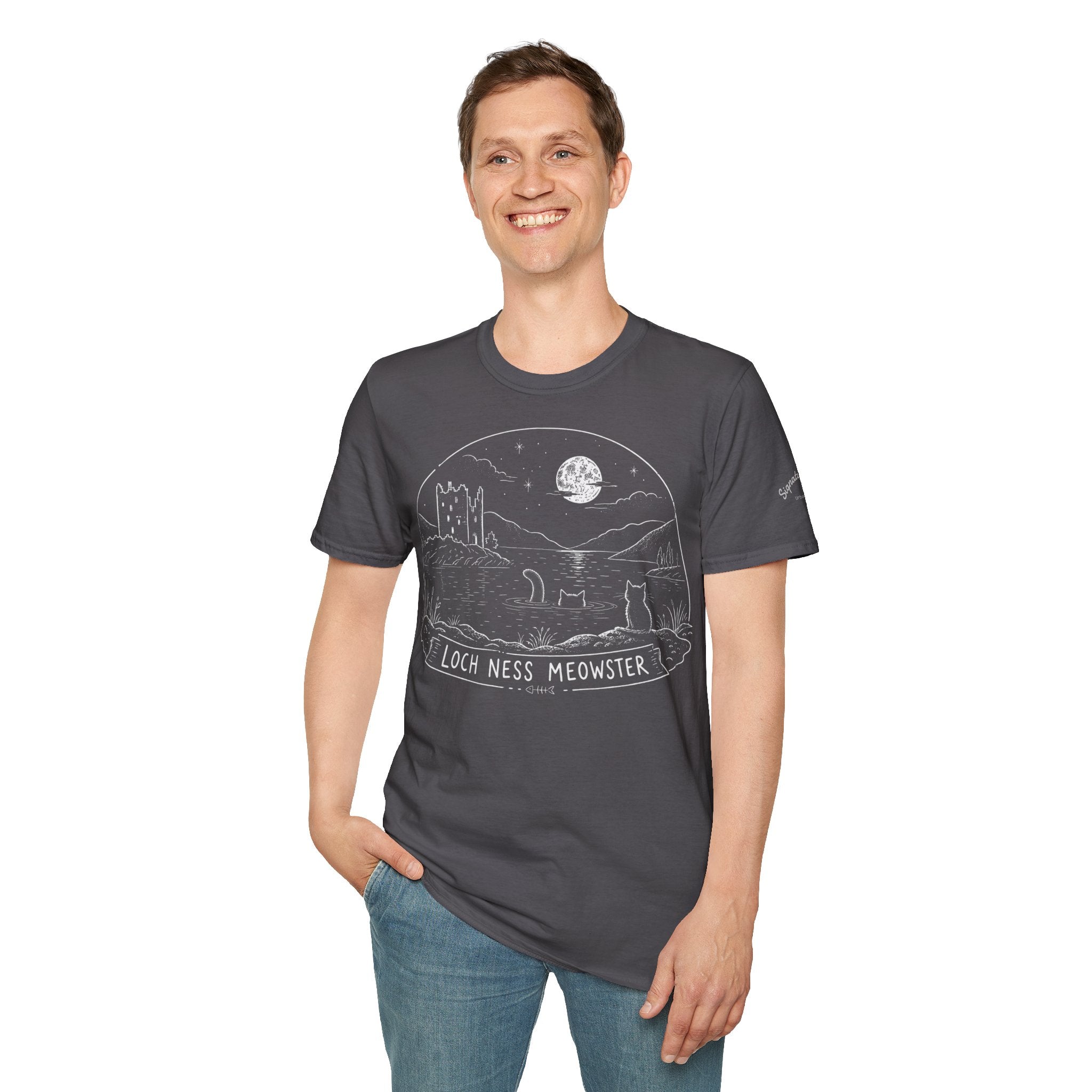 Loch Ness Meowster Katzen T Shirt – Cat Art collection | UrbanPrintz