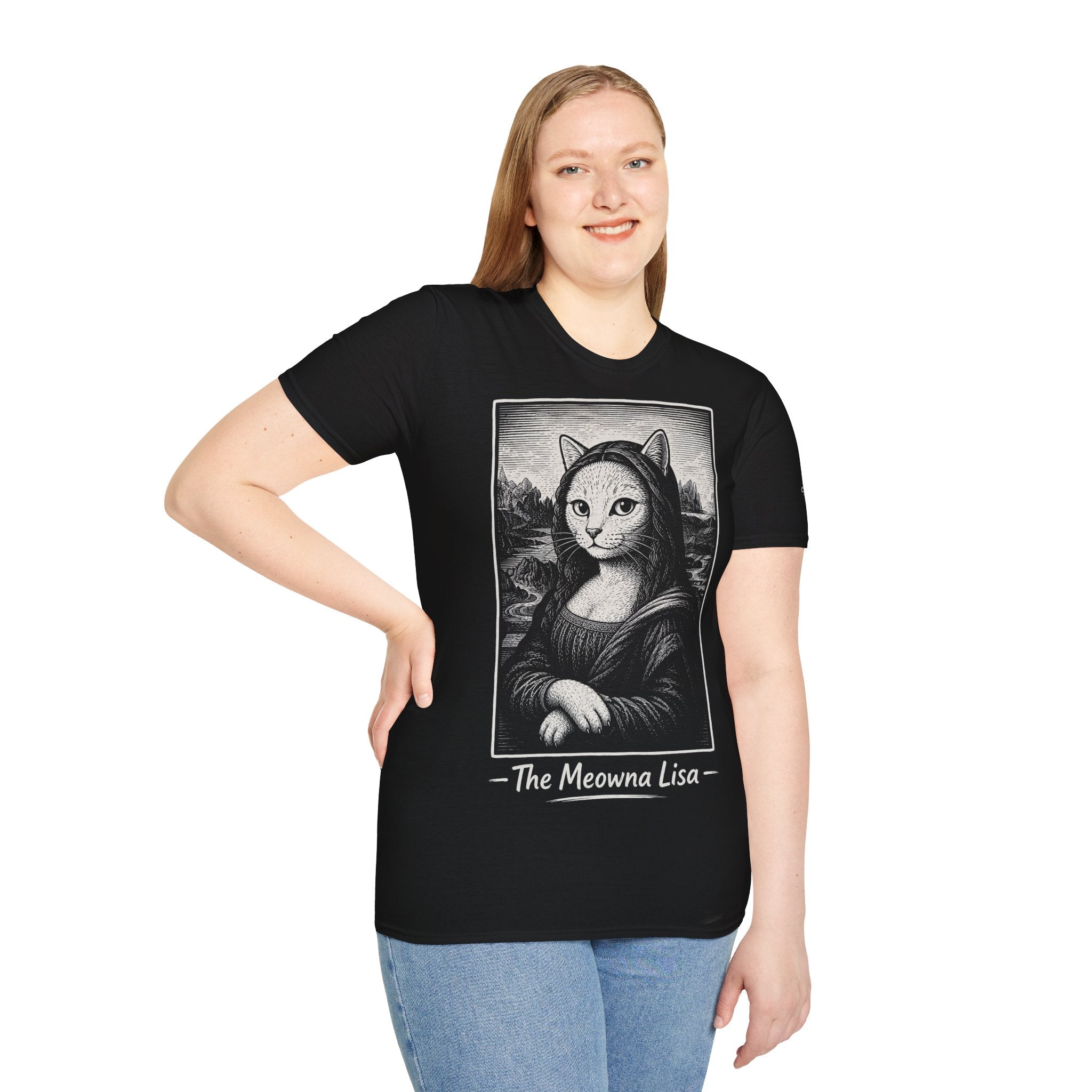 The Meowna Lisa Katzen Kunst T Shirt – Cat Art collection | UrbanPrintz
