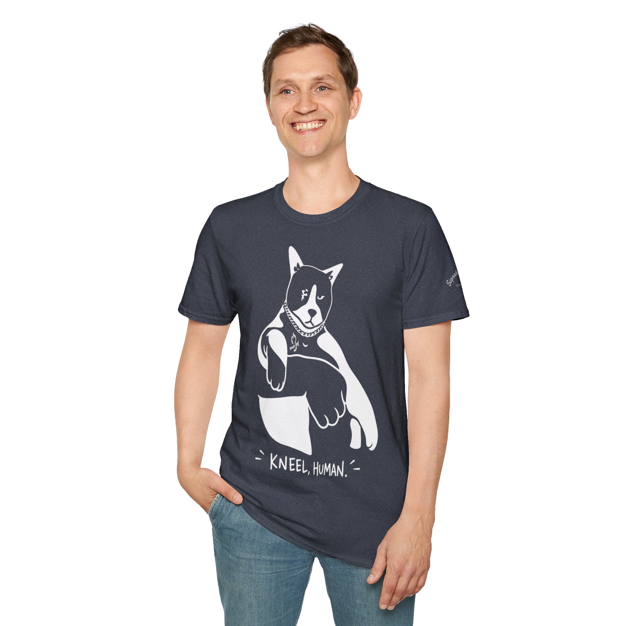 Kneel Human Lustiges Katzen T Shirt – Cat Art collection | UrbanPrintz