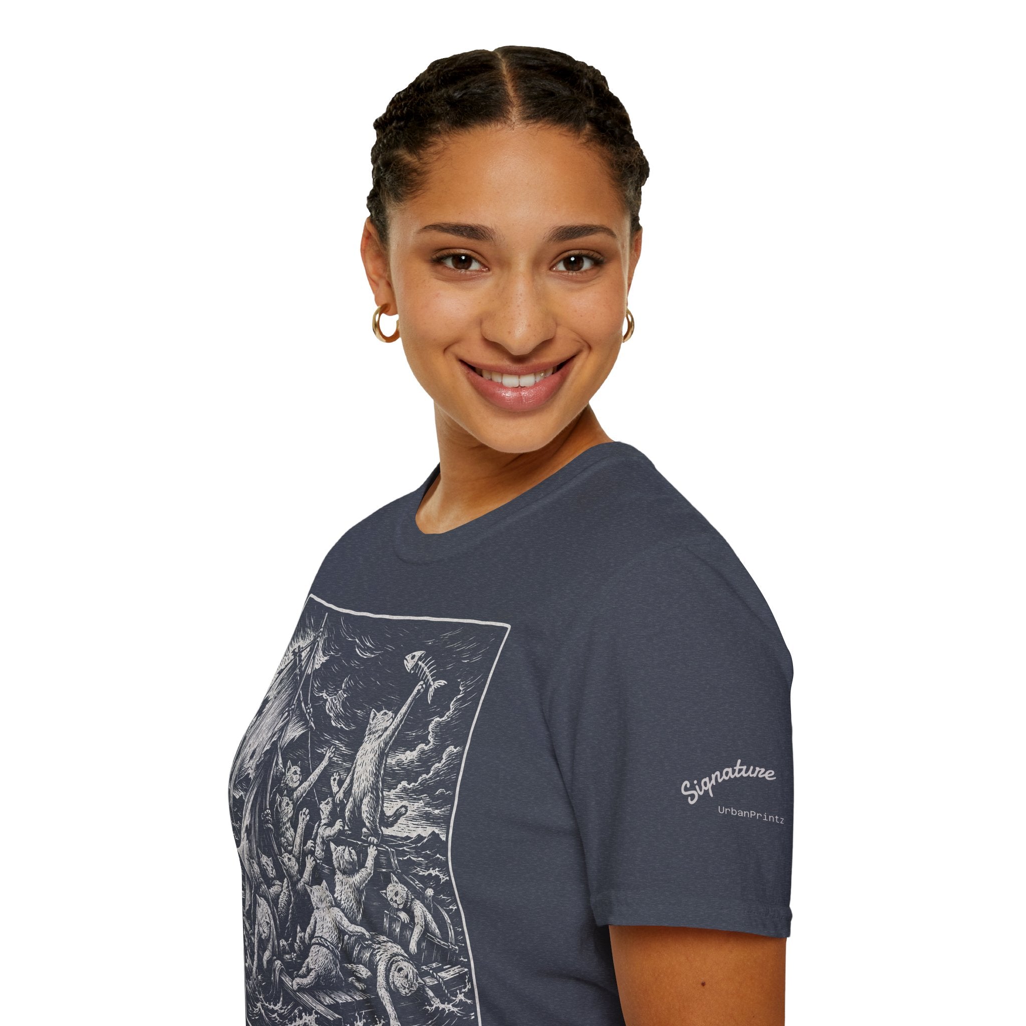 The Raft of Meowdusa Katzen Kunstparodie T Shirt – Cat Art collection | UrbanPrintz