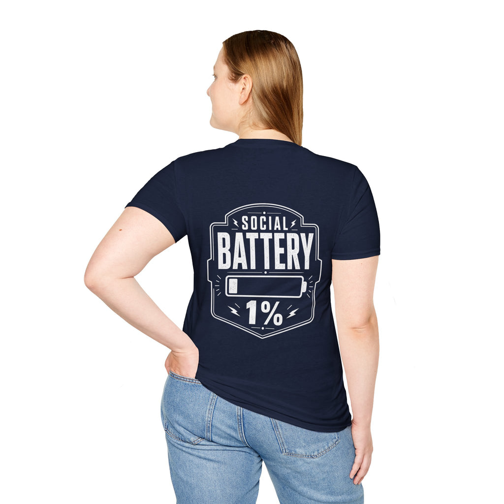 Social Battery 1 Percent Introvert T Shirt – Fun collection | UrbanPrintz