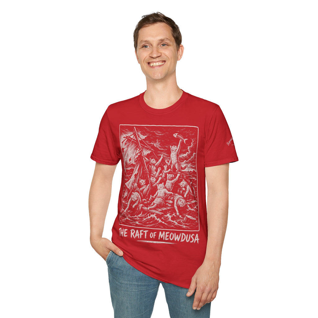 The Raft of Meowdusa Katzen Kunstparodie T Shirt – Cat Art collection | UrbanPrintz