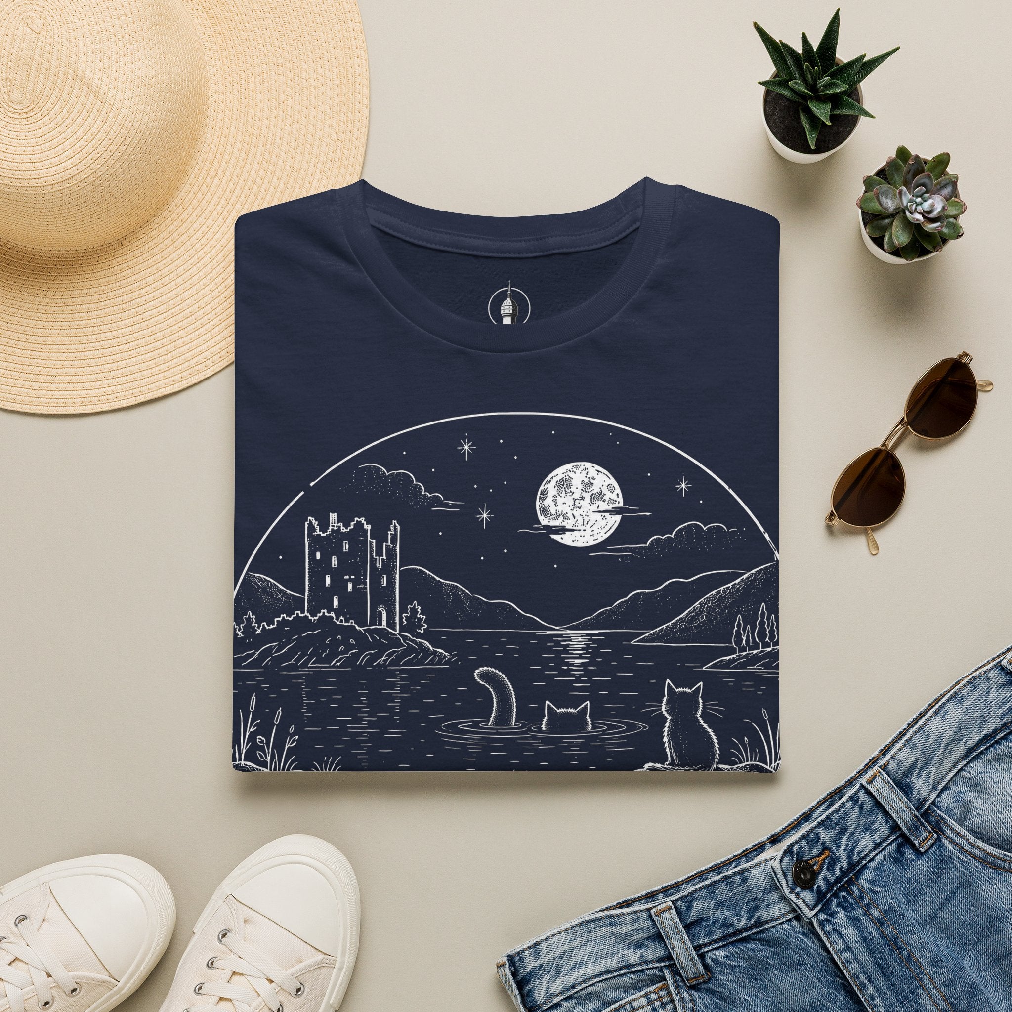Loch Ness Meowster Katzen T Shirt – Cat Art collection | UrbanPrintz
