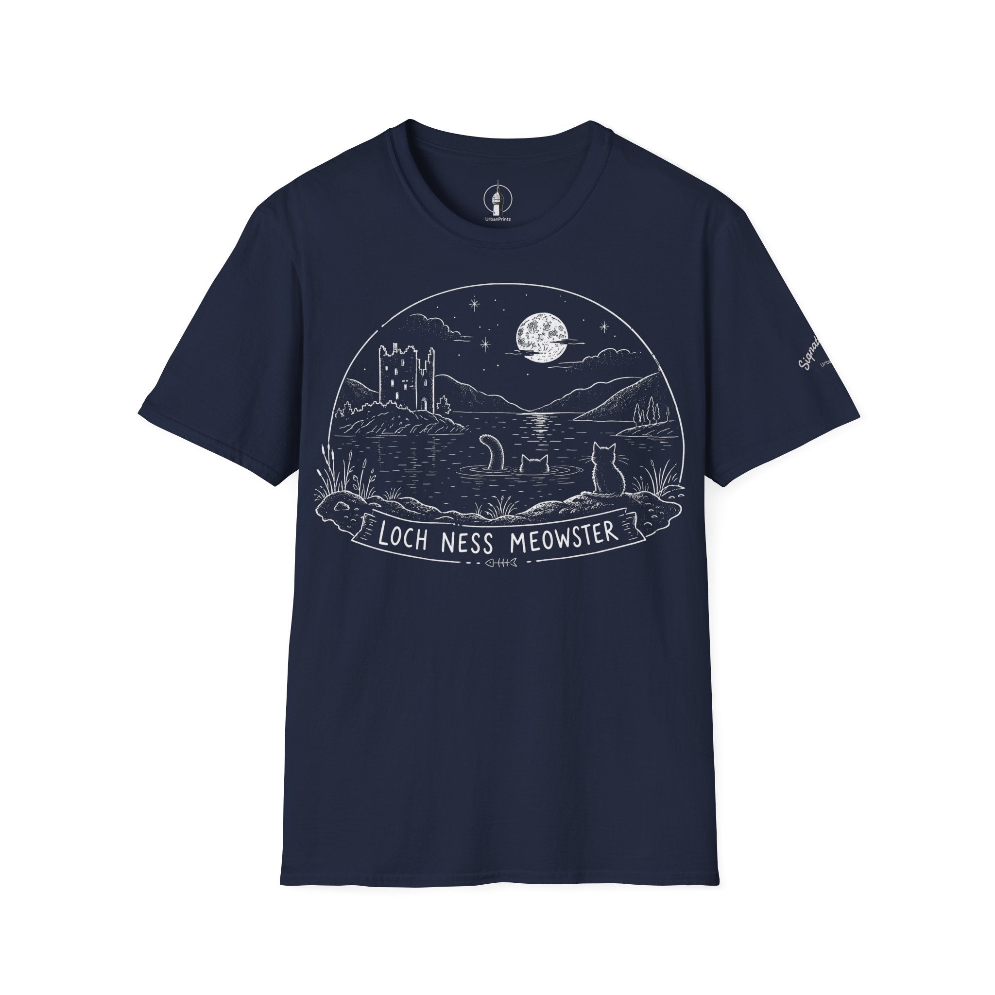 Loch Ness Meowster Katzen T Shirt – Cat Art collection | UrbanPrintz