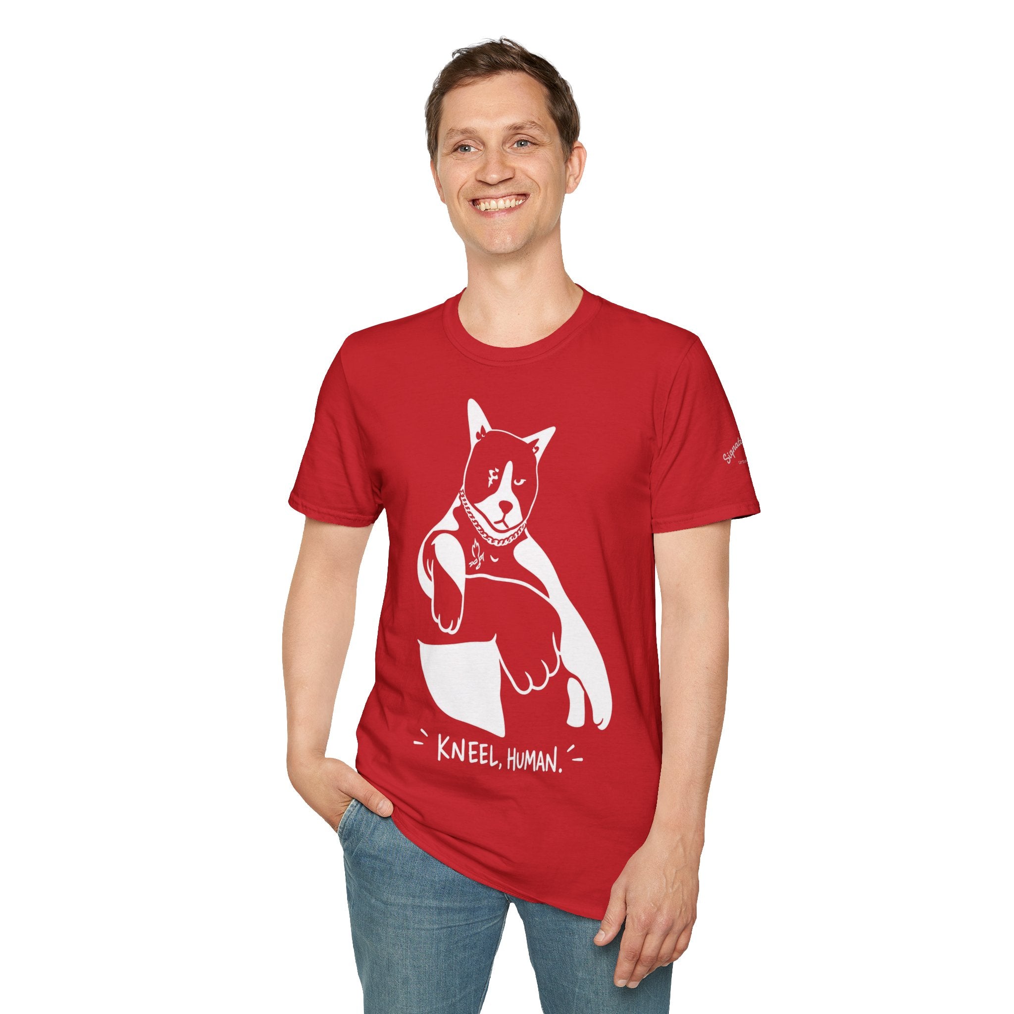 Kneel Human Lustiges Katzen T Shirt – Cat Art collection | UrbanPrintz