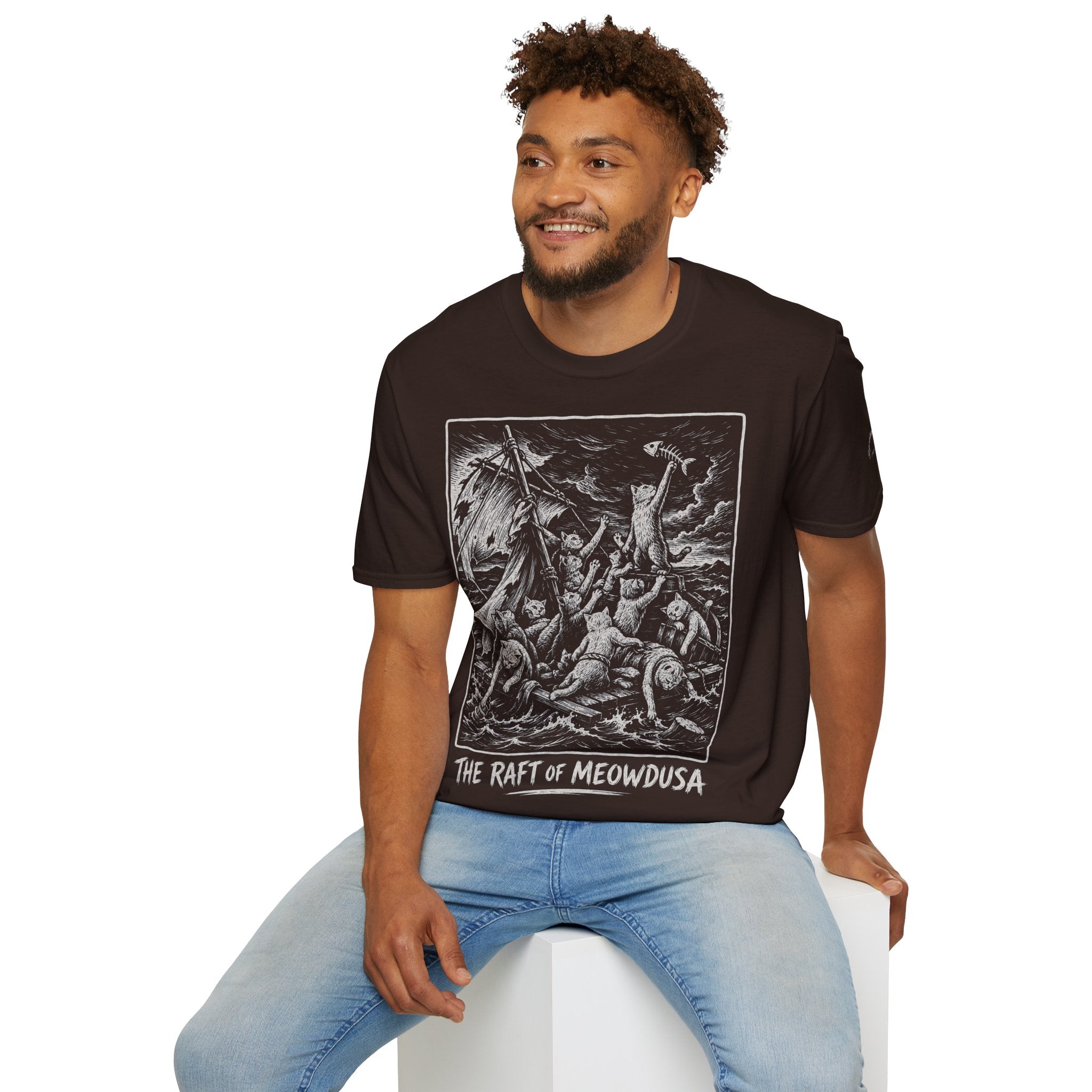 The Raft of Meowdusa Katzen Kunstparodie T Shirt – Cat Art collection | UrbanPrintz