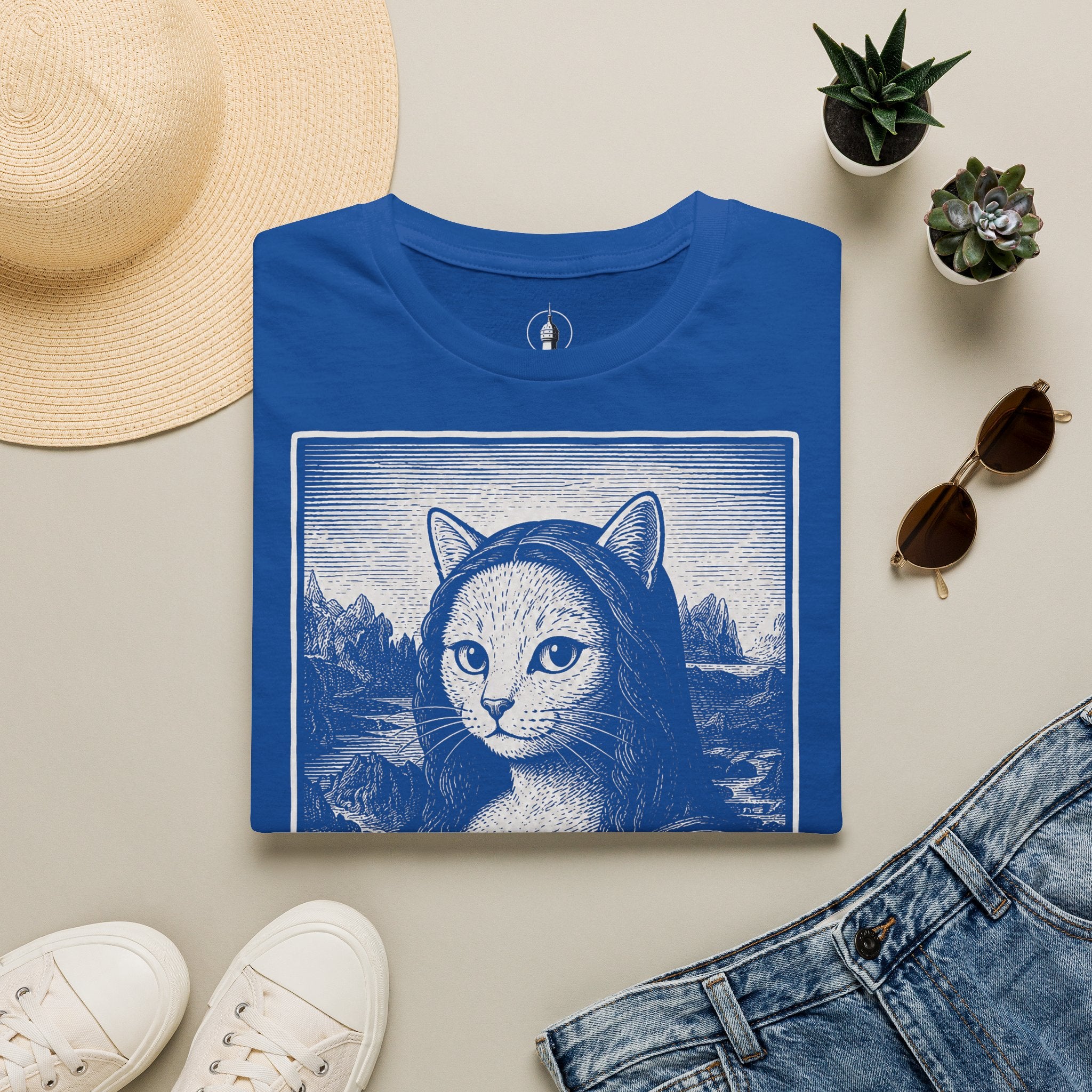 The Meowna Lisa Katzen Kunst T Shirt – Cat Art collection | UrbanPrintz
