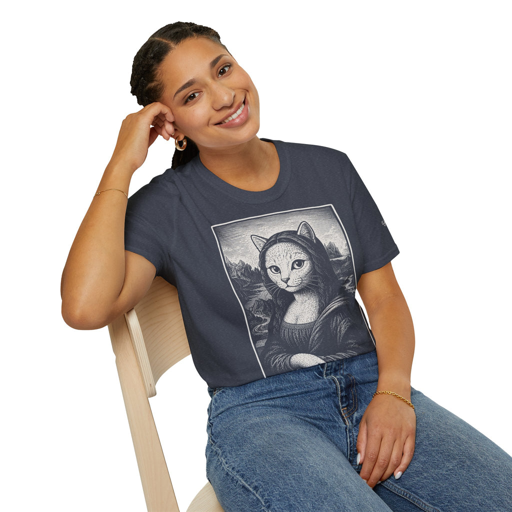 The Meowna Lisa Katzen Kunst T Shirt – Cat Art collection | UrbanPrintz