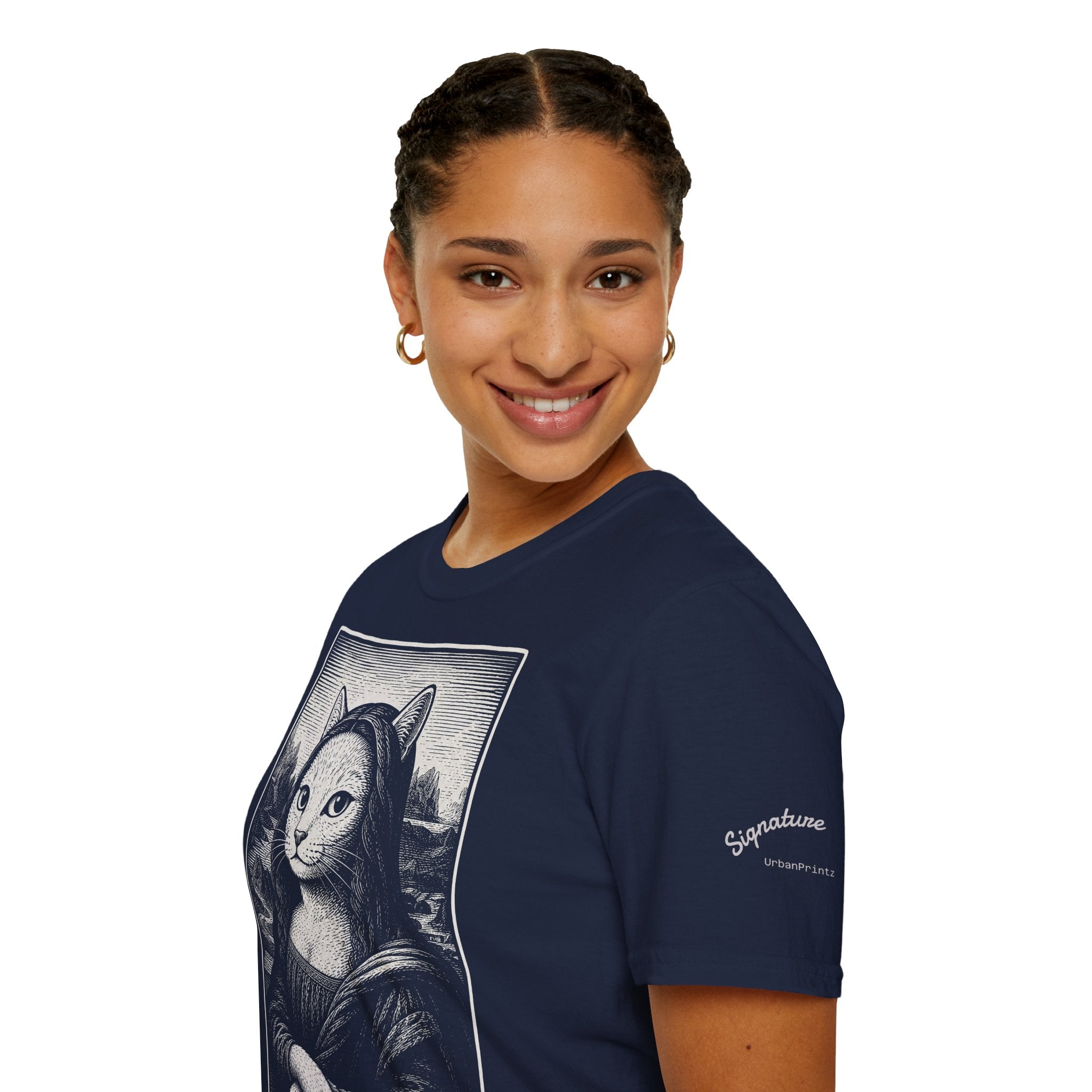 The Meowna Lisa Katzen Kunst T Shirt – Cat Art collection | UrbanPrintz