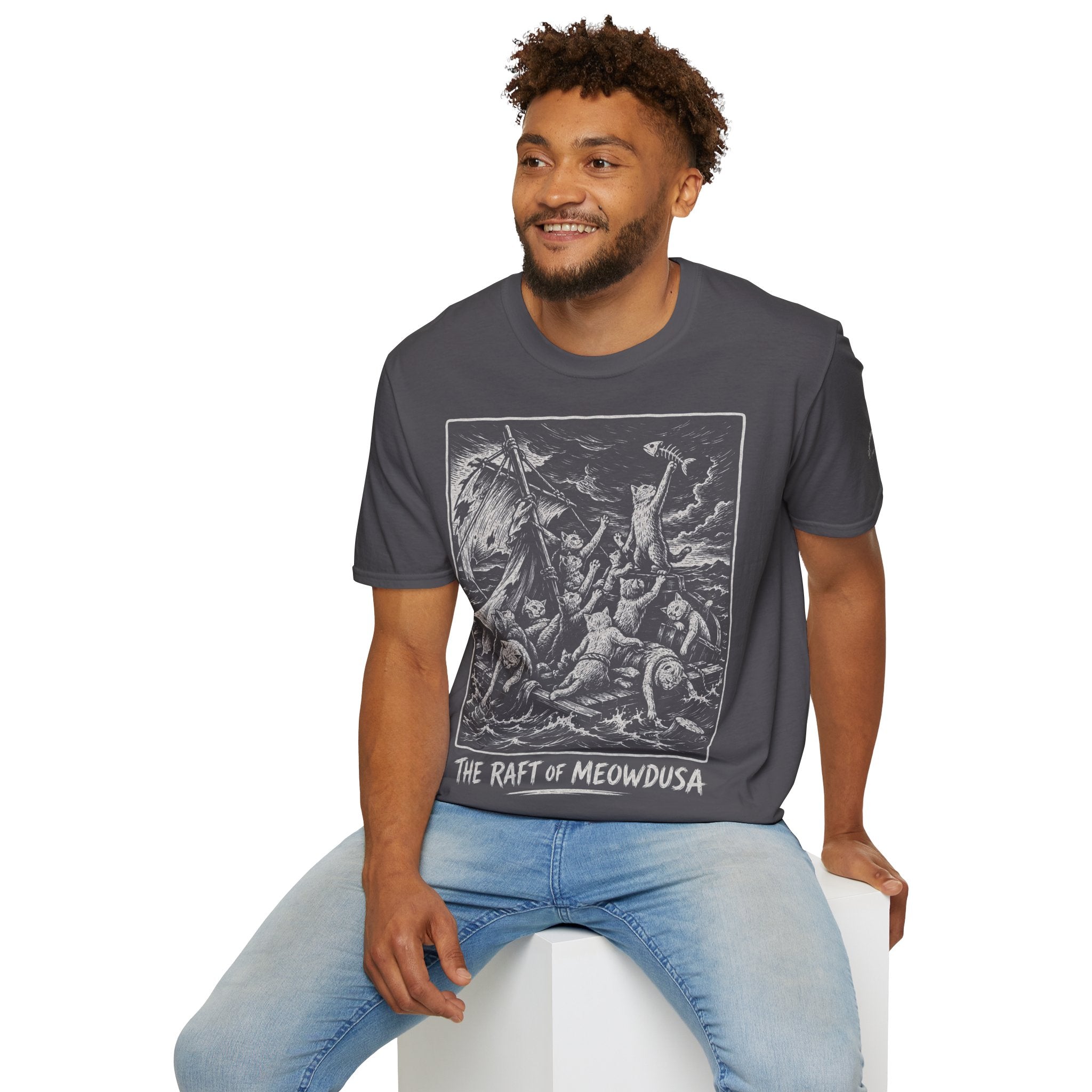 The Raft of Meowdusa Katzen Kunstparodie T Shirt – Cat Art collection | UrbanPrintz